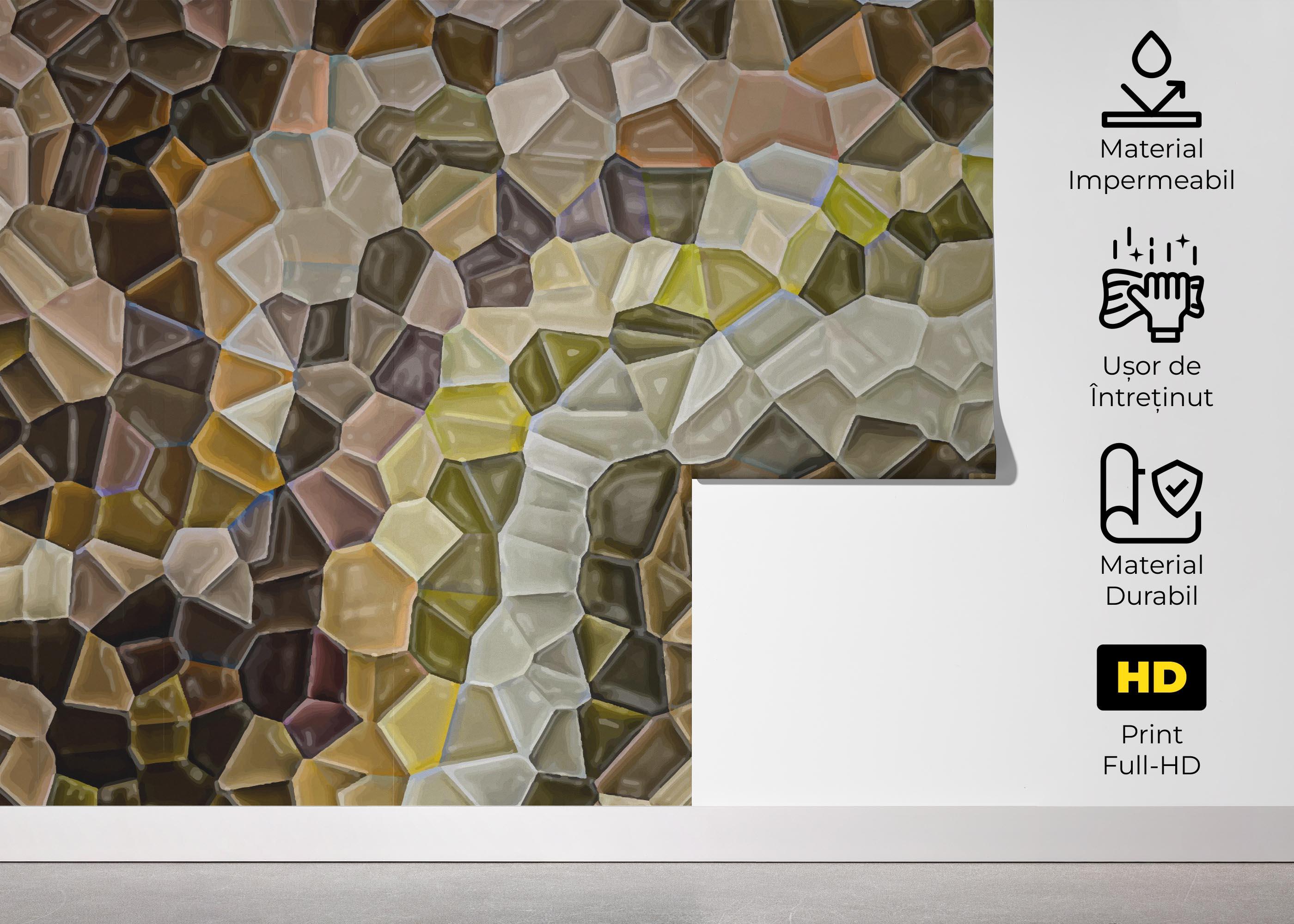 Fototapet Green Small Rocks mockup 5