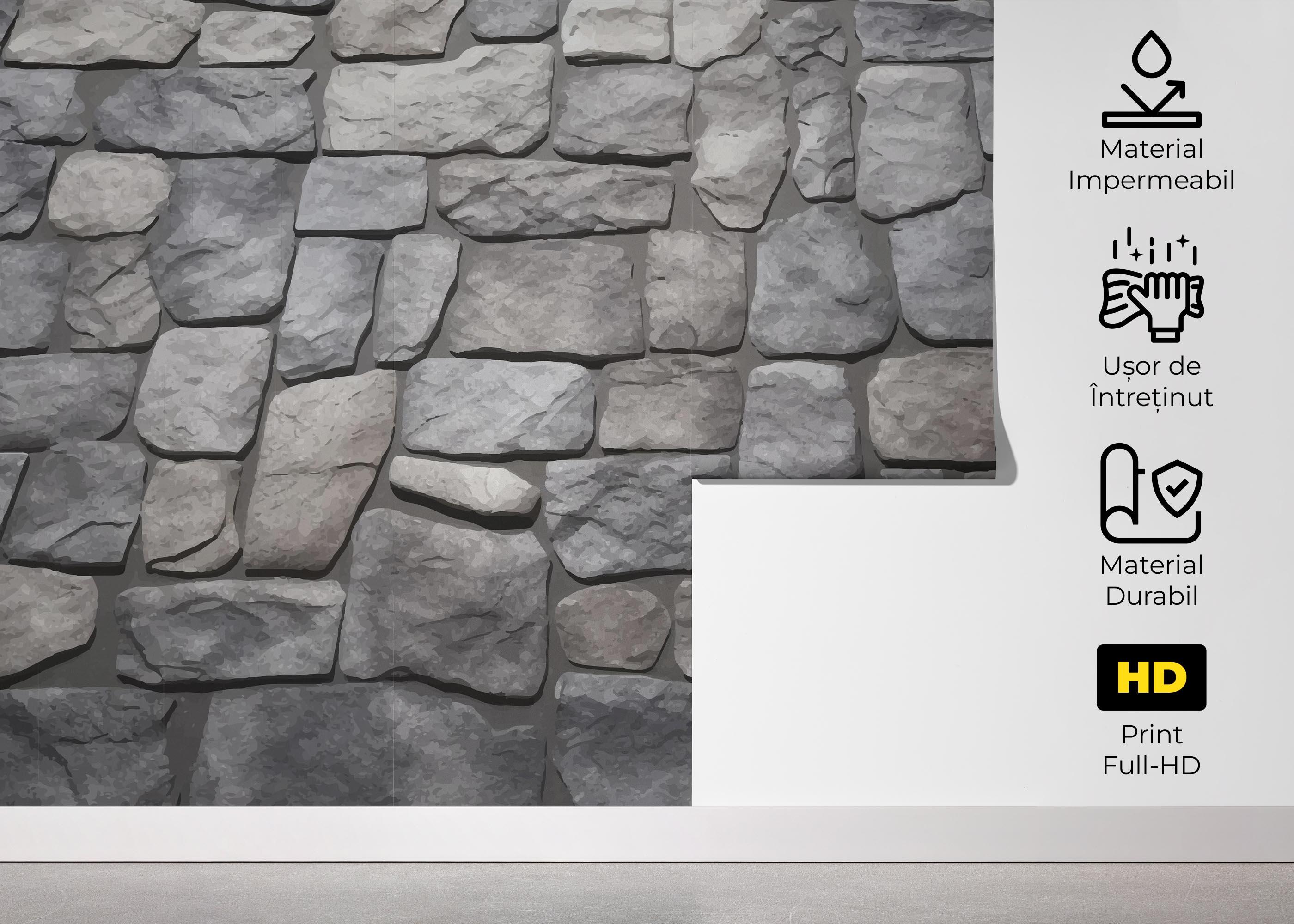 Fototapet Long Rock Wall mockup 5
