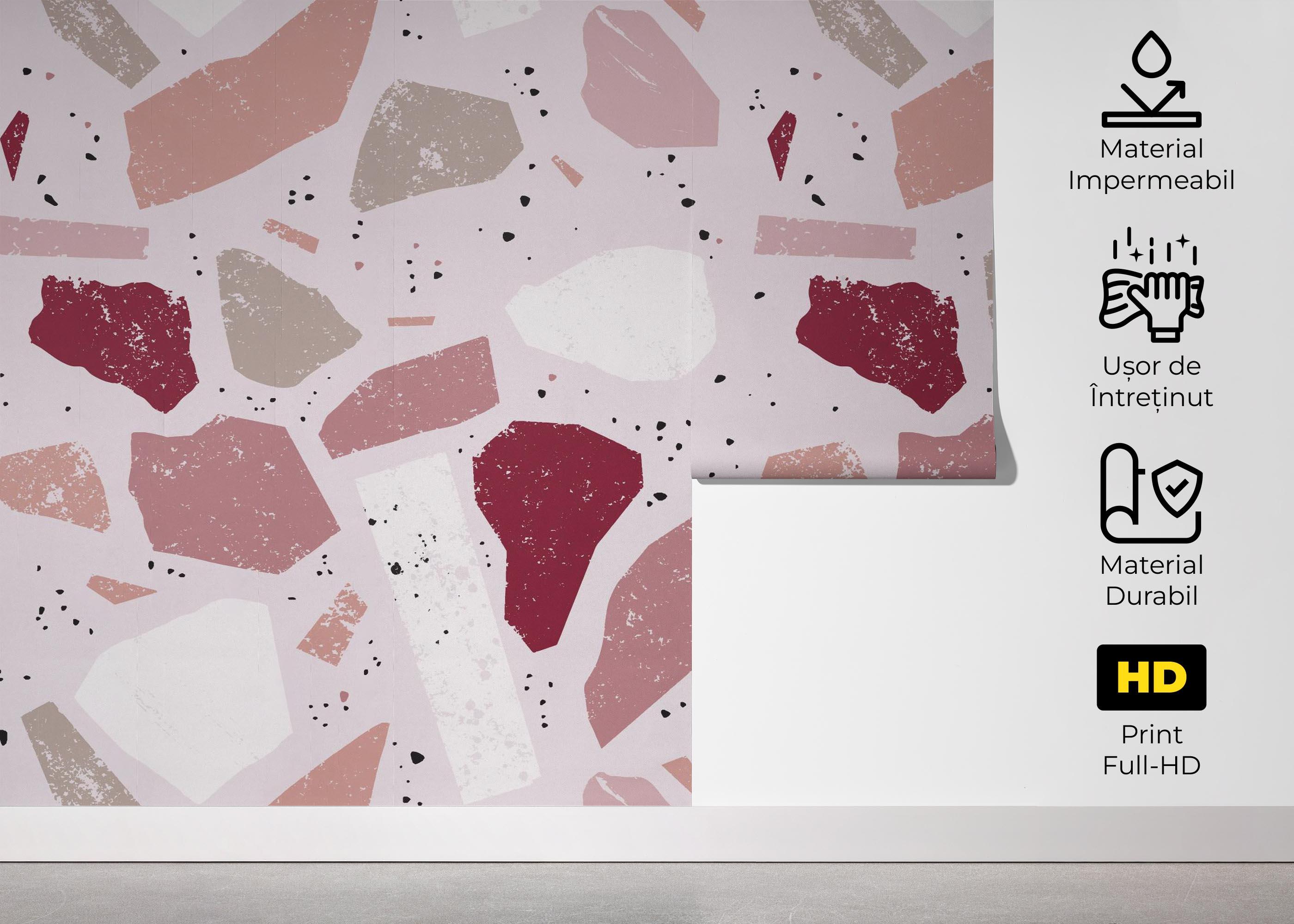 Fototapet Pastel Pink Stones mockup 5