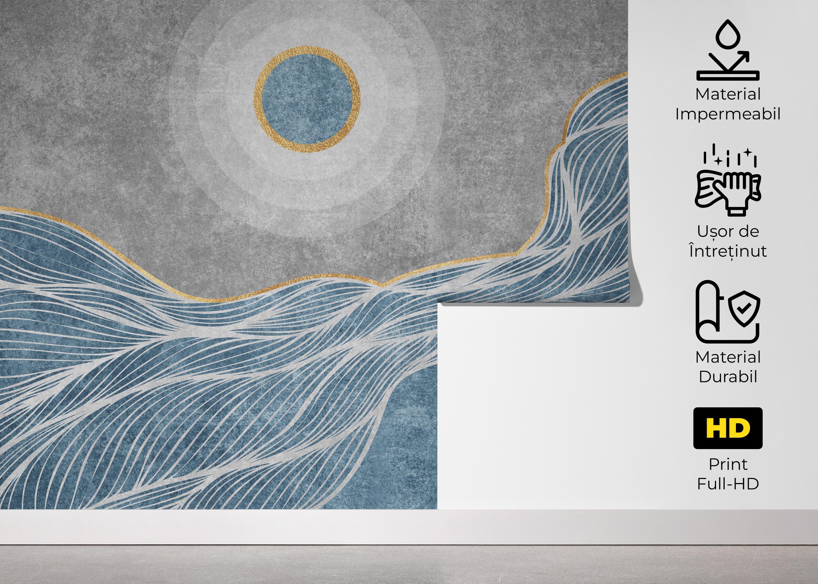 Fototapet Wavy Stone mockup 5