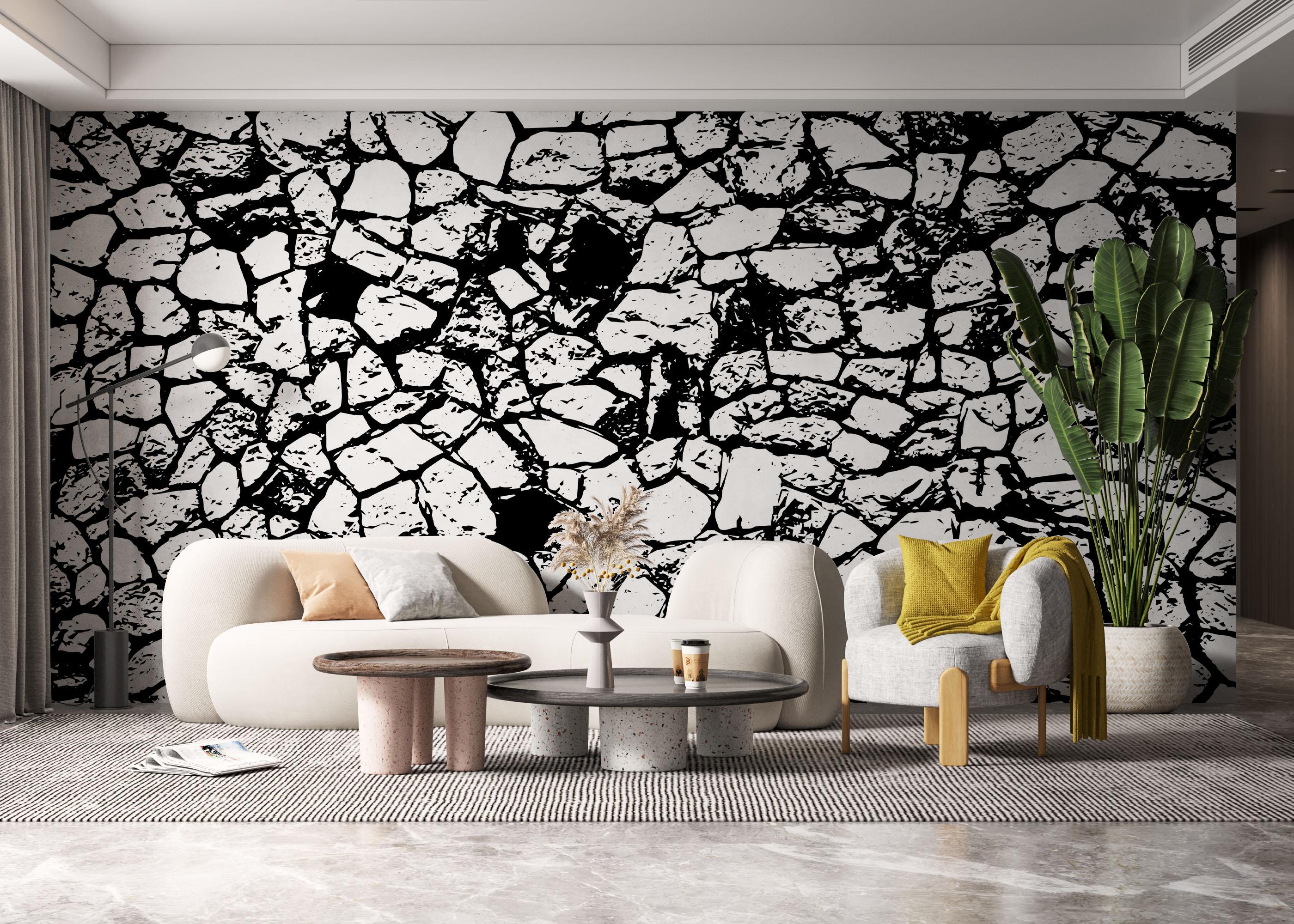 Fototapet Cracked Wall mockup 6