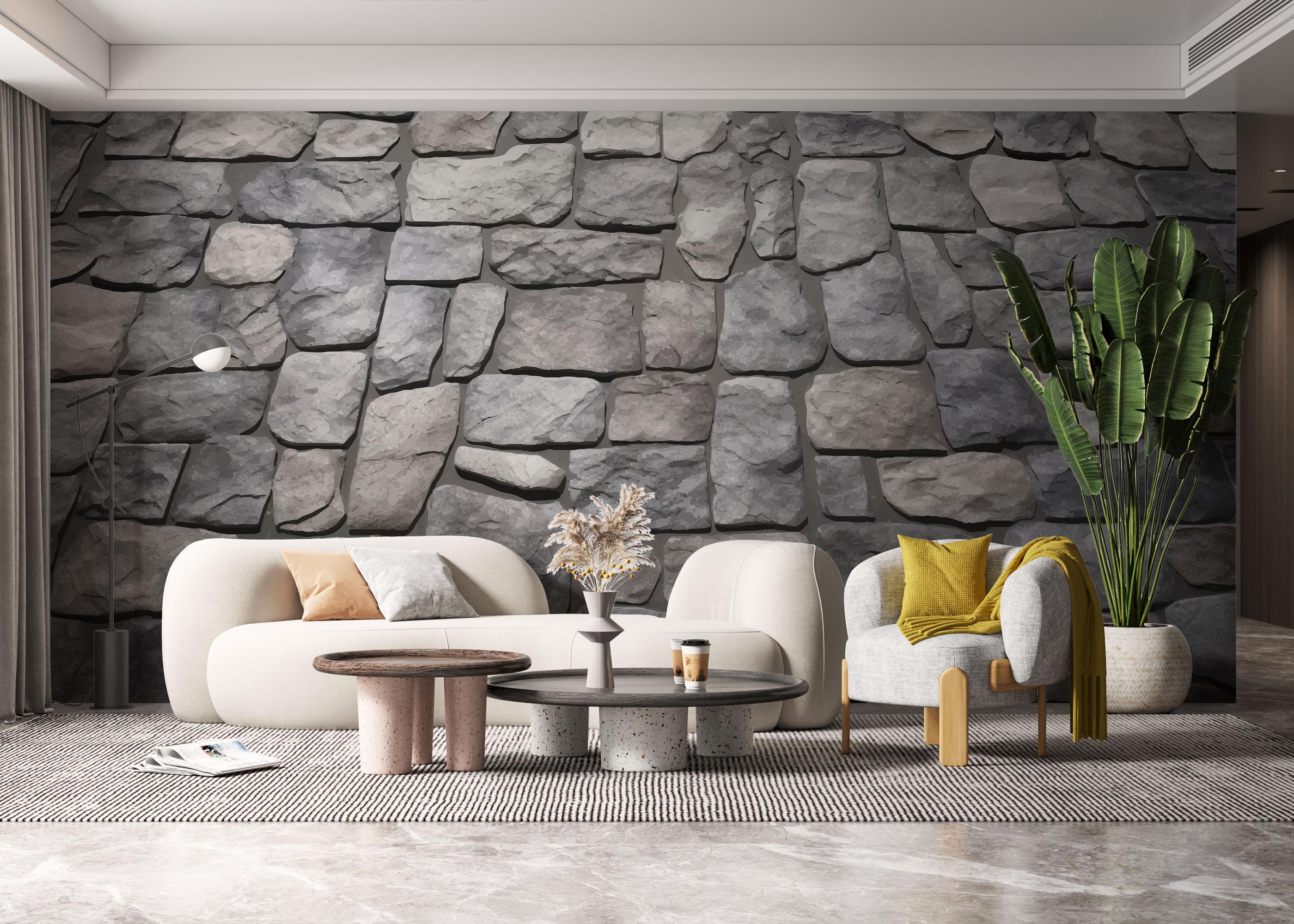 Fototapet Long Rock Wall mockup 6