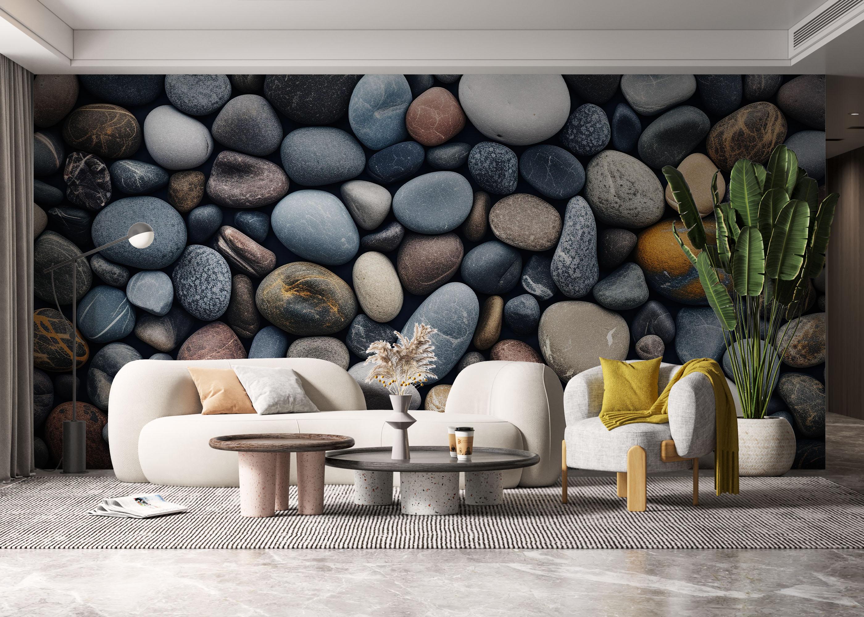 Fototapet Nature Pebbles Stone mockup 6