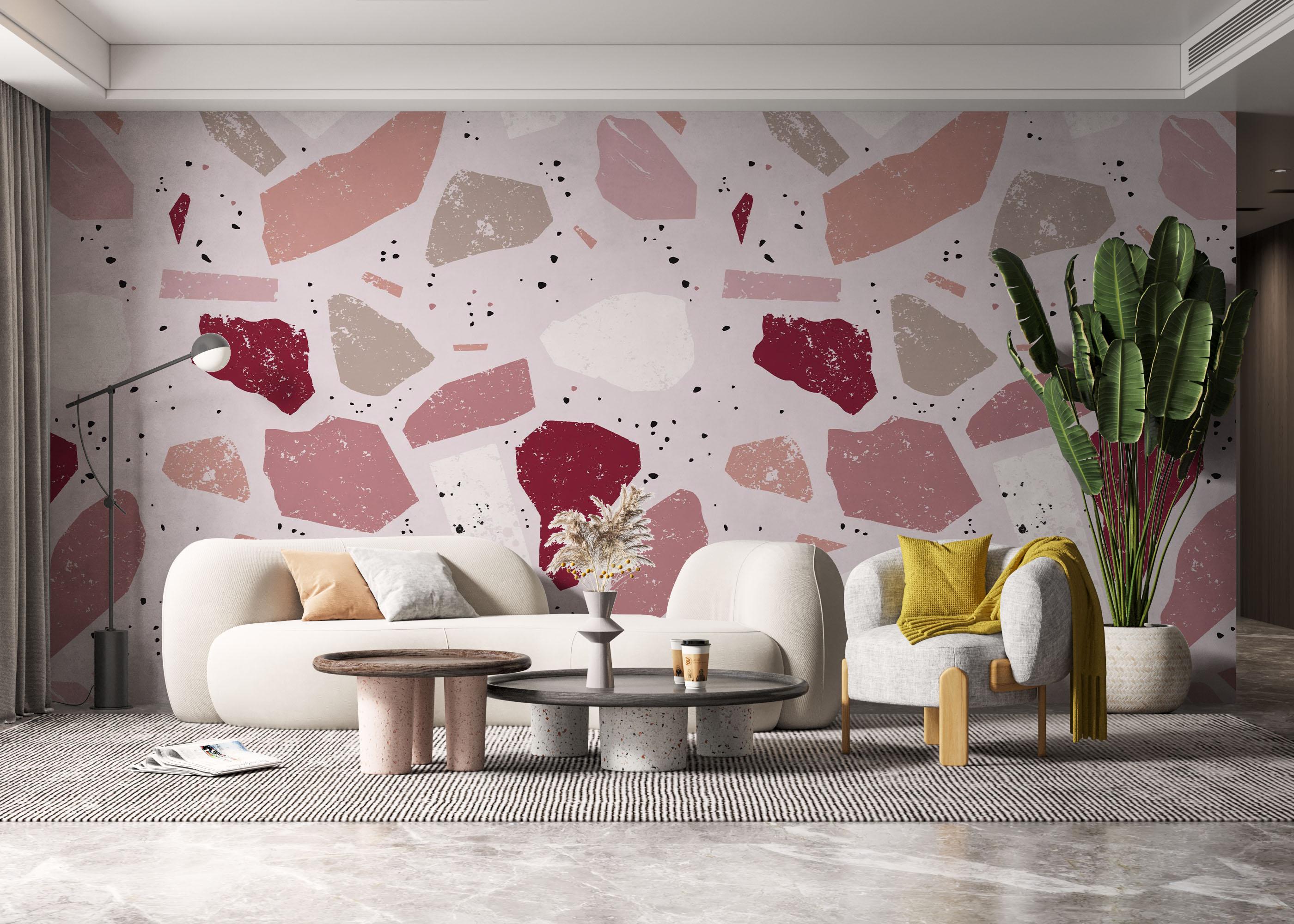 Fototapet Pastel Pink Stones mockup 6