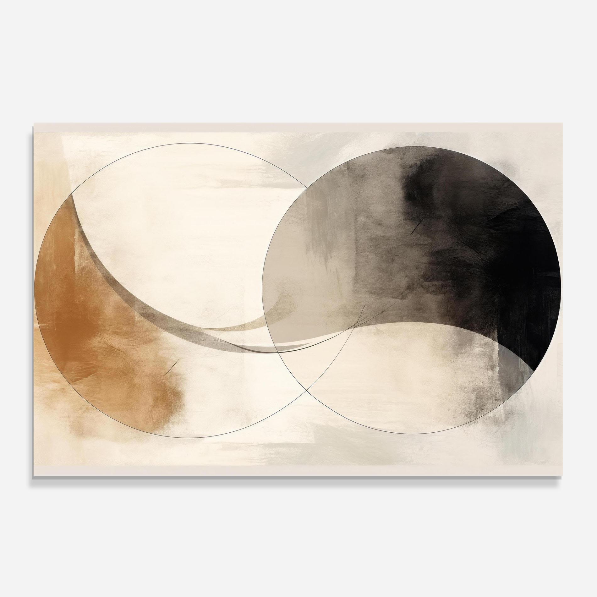 Panou Sticla Bucatarie Abstract Circle Painting mockup 0