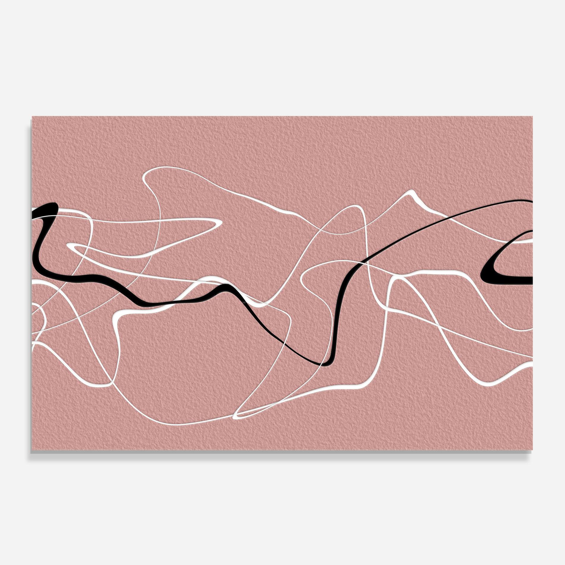 Panou Sticla Bucatarie Abstract Pink Painting mockup 0