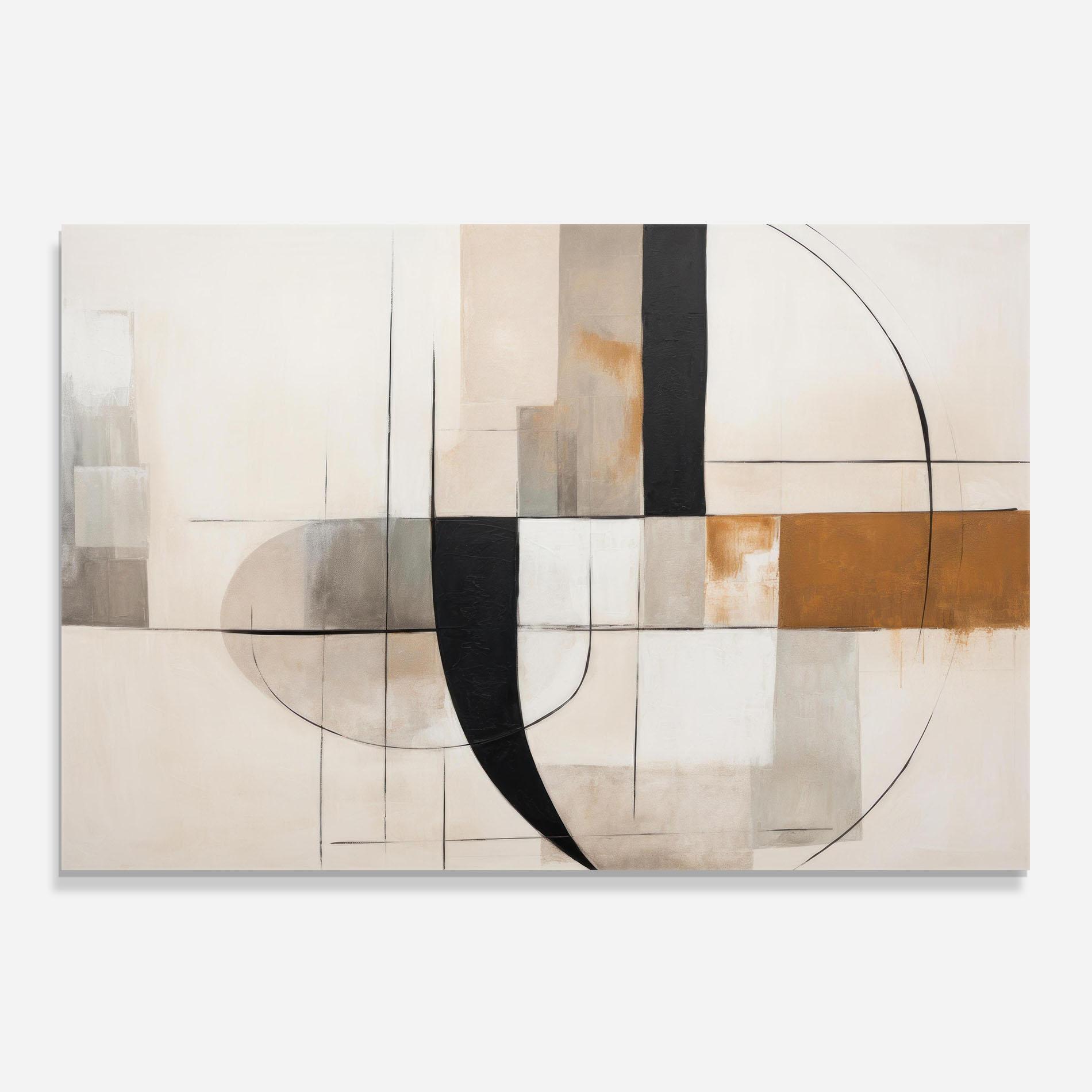 Panou Sticla Bucatarie Black Abstract Lines mockup 0