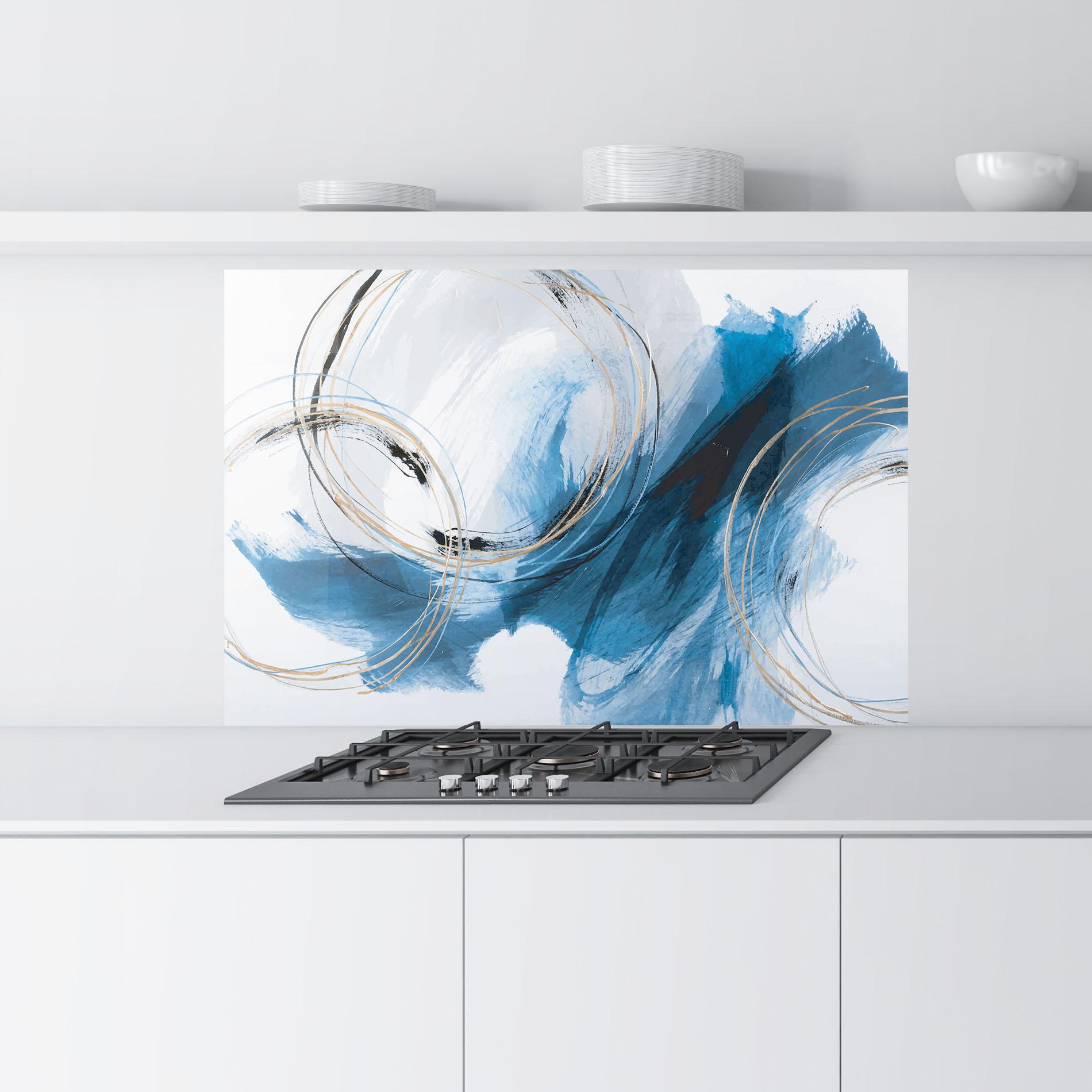 Panou Sticla Bucatarie Beautiful Abstract Painting mockup 9