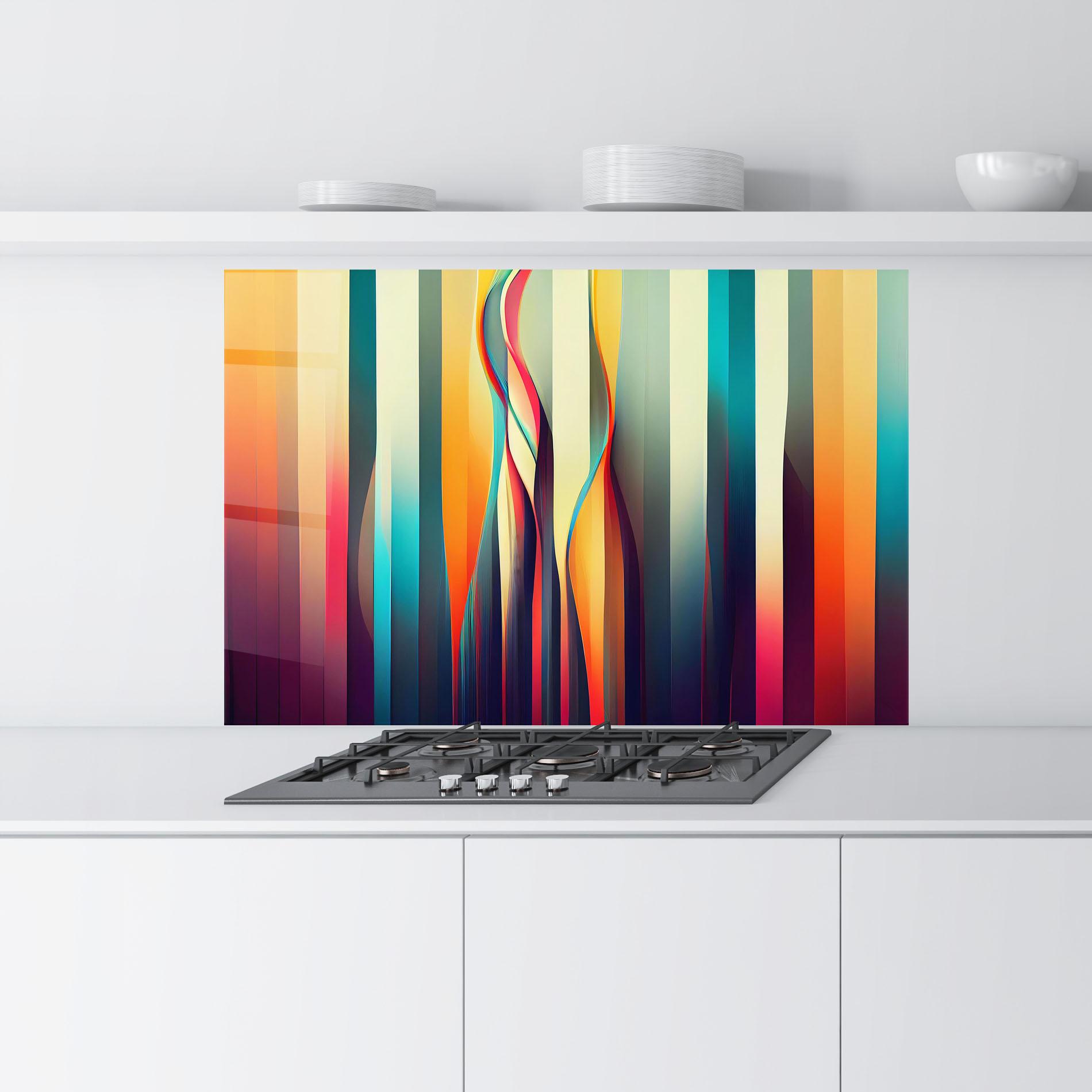 Panou Sticla Bucatarie Colorful Geometric Background mockup 9