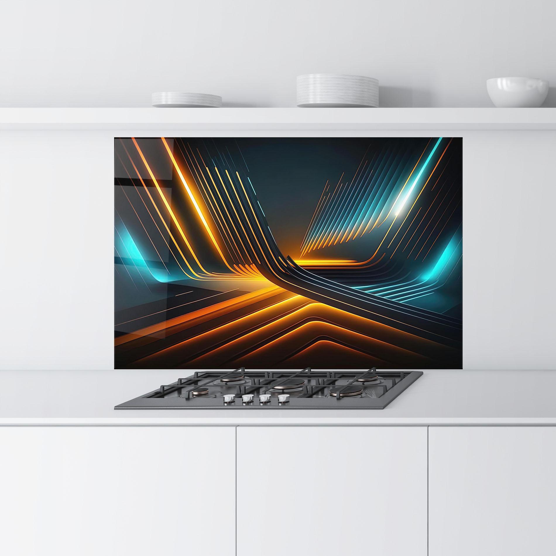 Panou Sticla Bucatarie Futuristic Background mockup 9