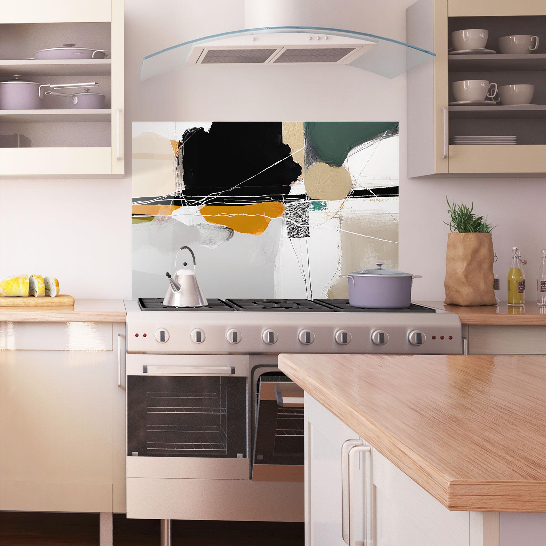 Panou Sticla Bucatarie Abstract Ornament Prints mockup 1