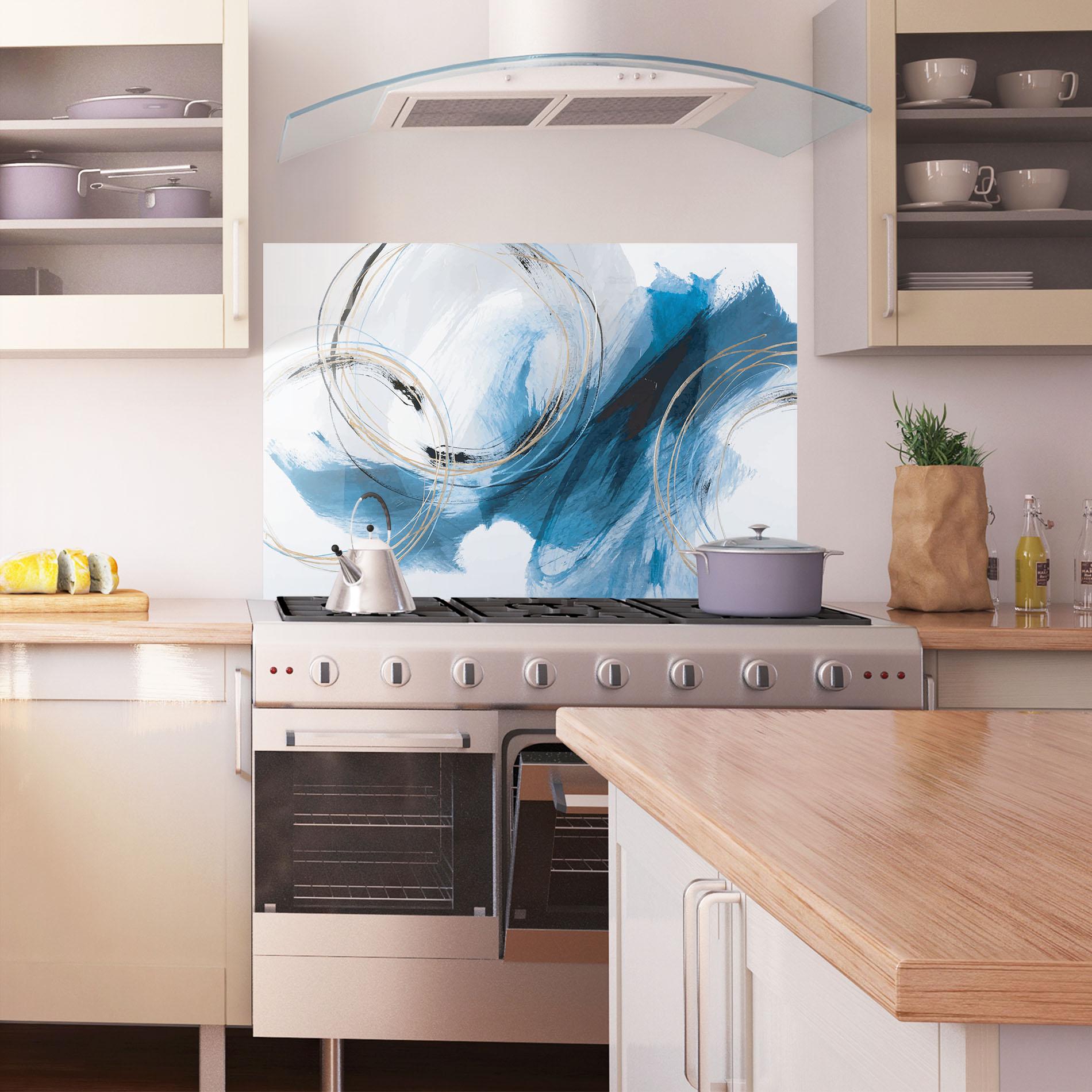 Panou Sticla Bucatarie Beautiful Abstract Painting mockup 1