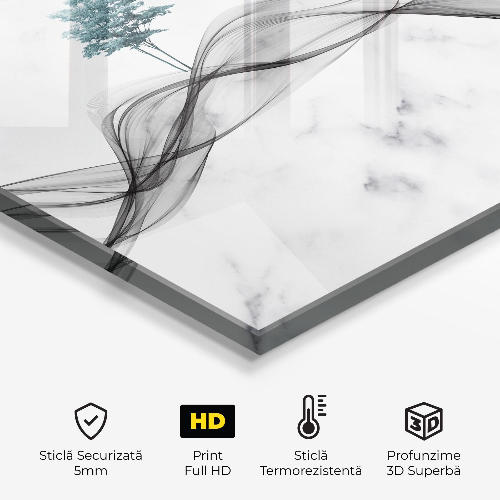 Panou Sticla Bucatarie Abstract Golden Landscape 1 mockup 2