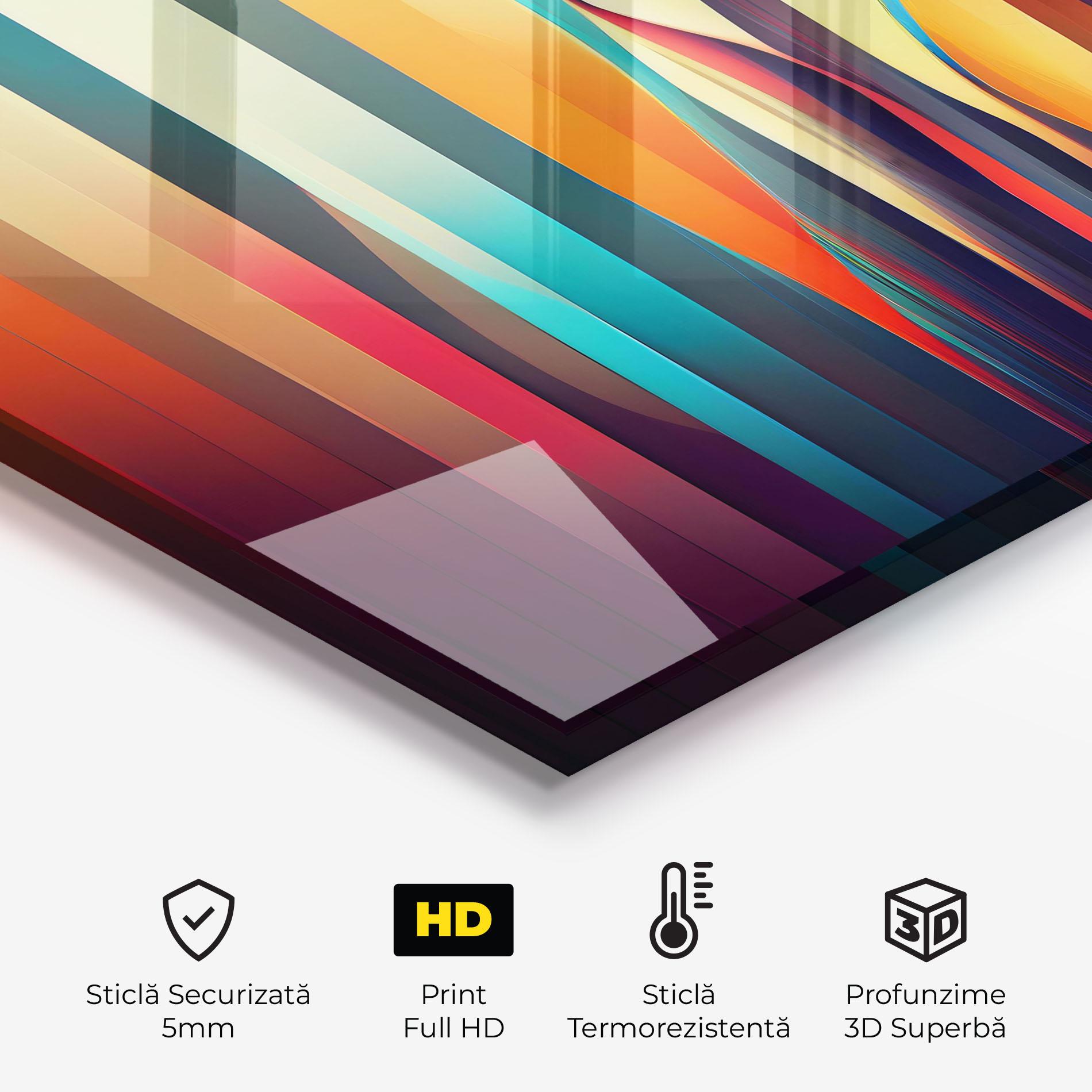 Panou Sticla Bucatarie Colorful Geometric Background mockup 2