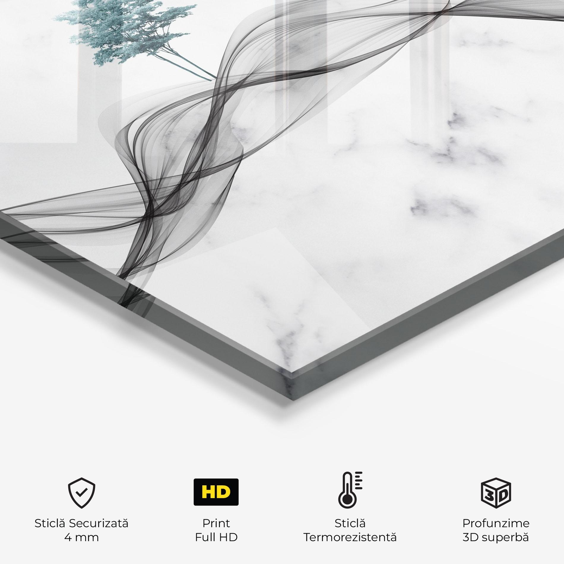 Panou Sticla Bucatarie Abstract Golden Landscape 1 mockup 2