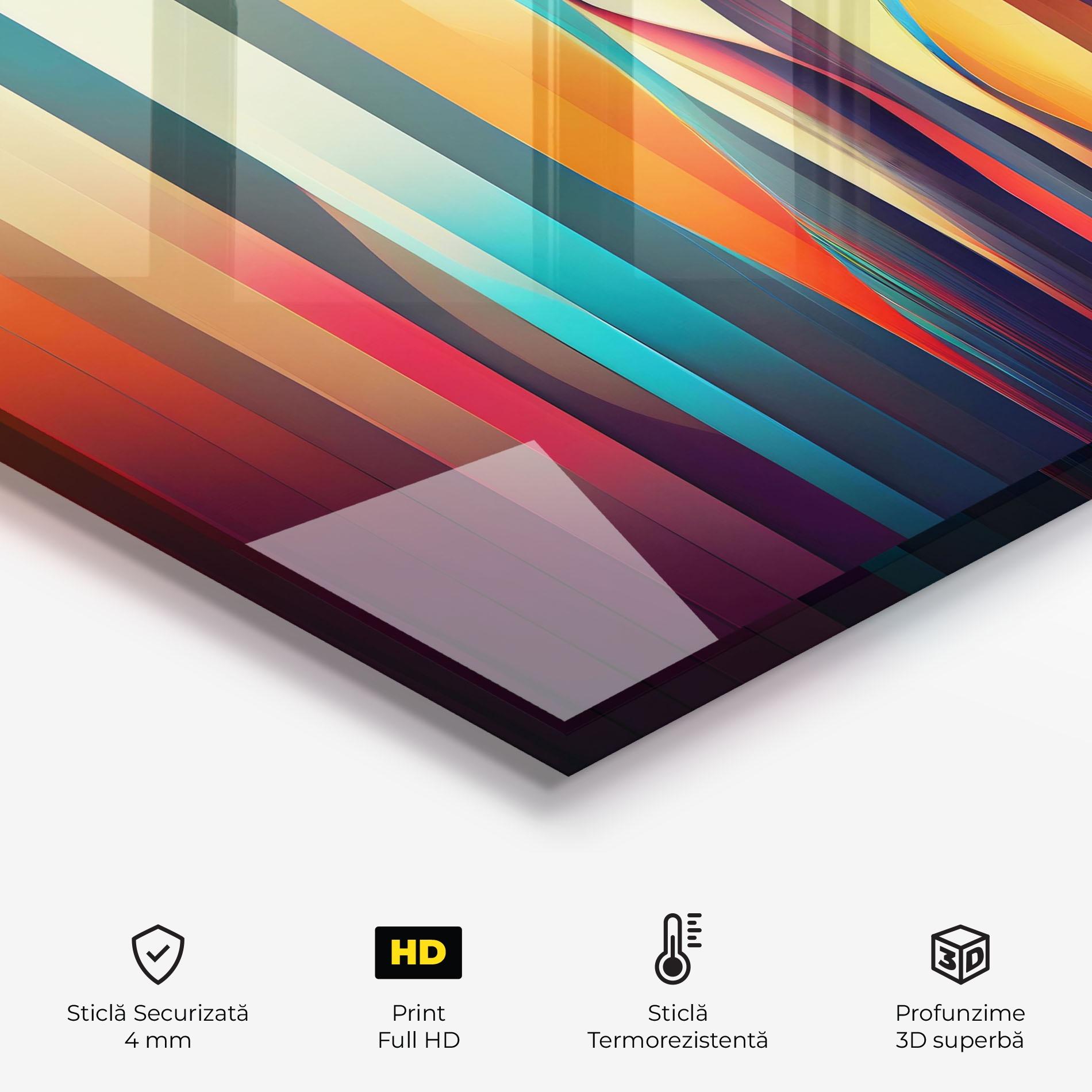 Panou Sticla Bucatarie Colorful Geometric Background mockup 2