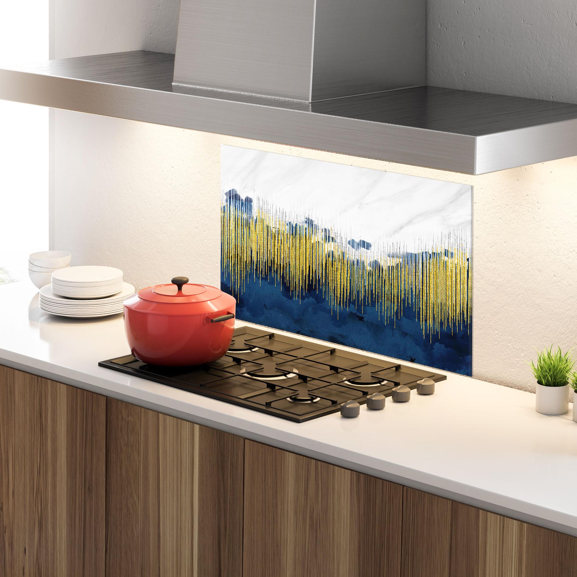Panou Sticla Bucatarie Abstract Marble Art mockup 4