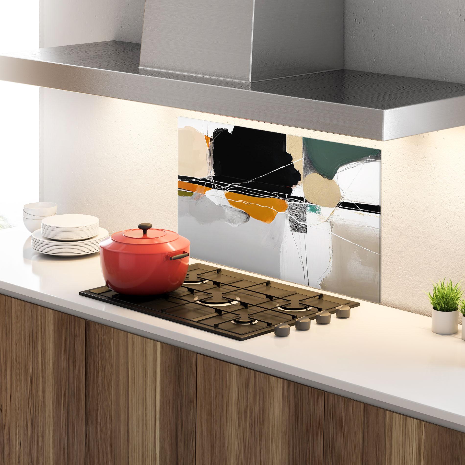 Panou Sticla Bucatarie Abstract Ornament Prints mockup 4