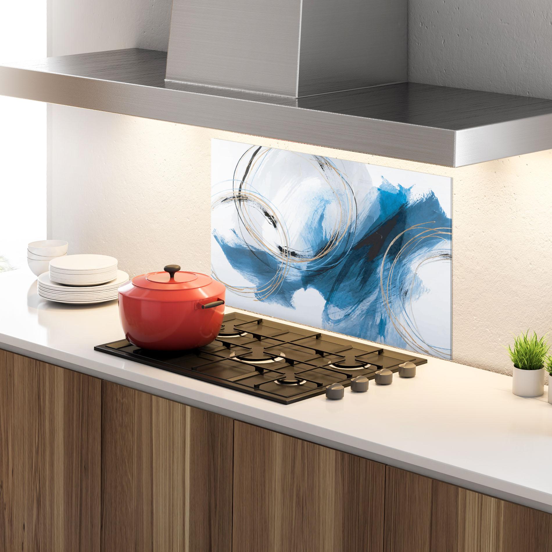 Panou Sticla Bucatarie Beautiful Abstract Painting mockup 4