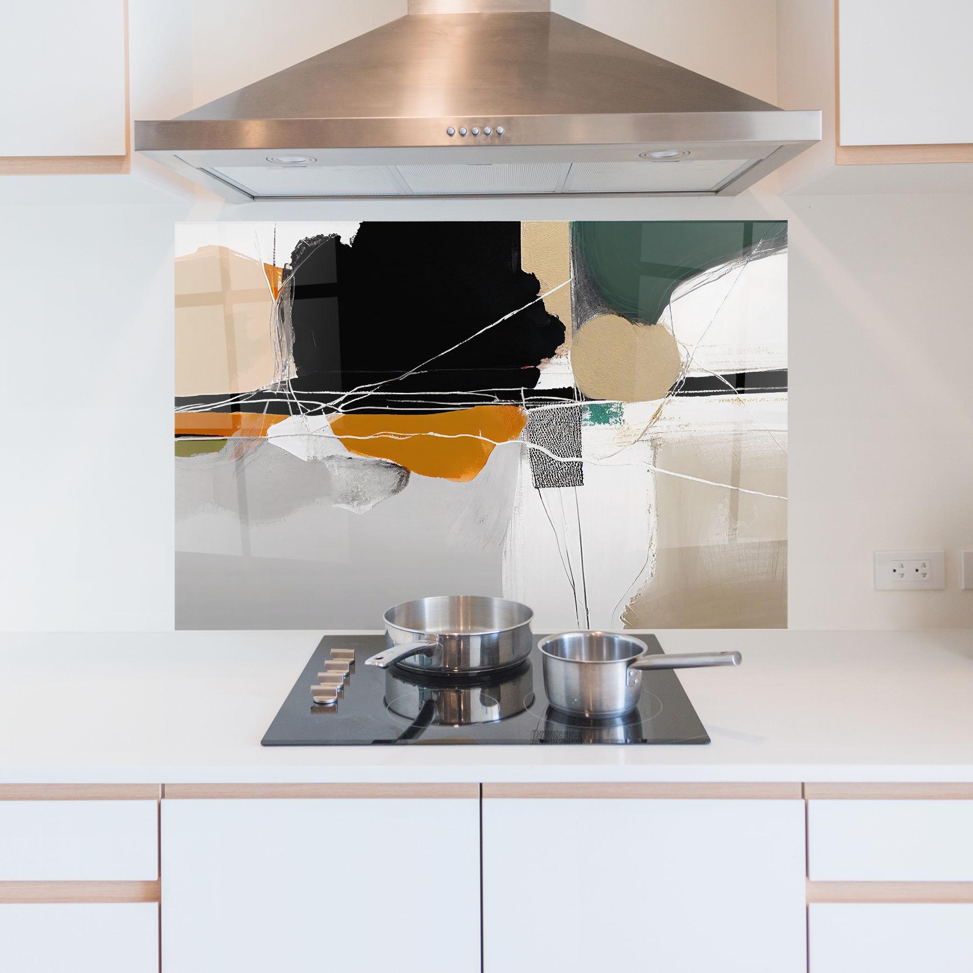 Panou Sticla Bucatarie Abstract Ornament Prints mockup 5