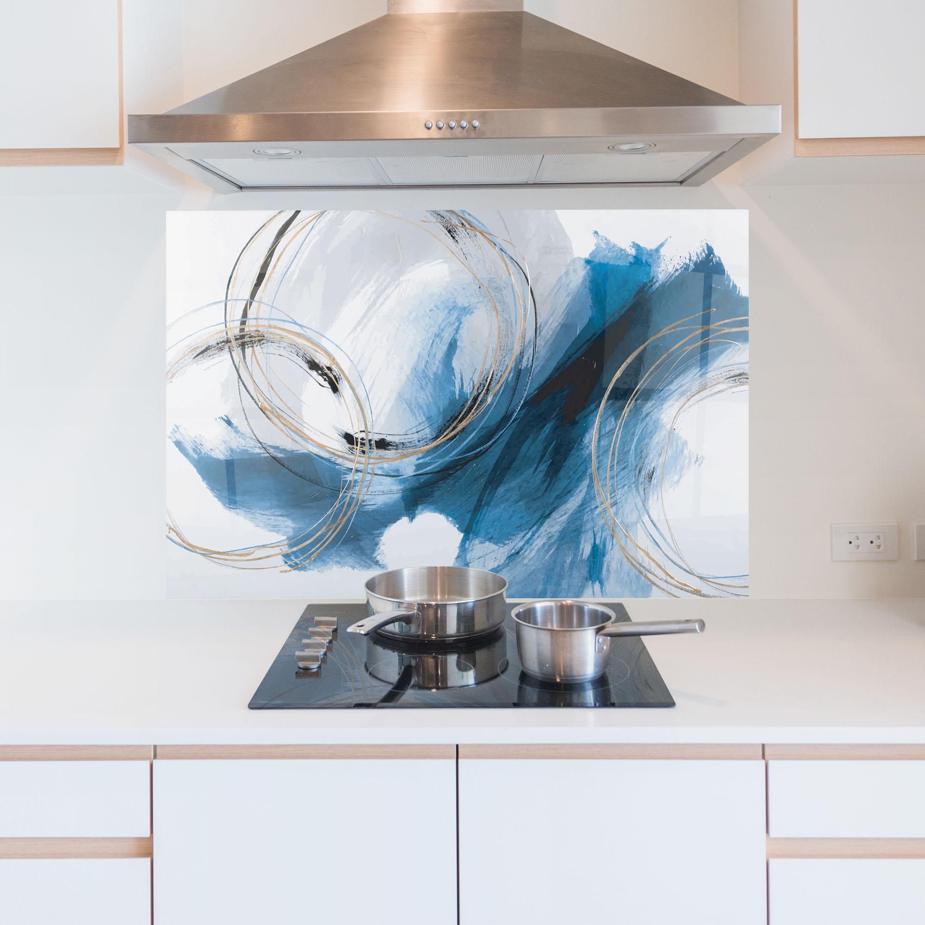 Panou Sticla Bucatarie Beautiful Abstract Painting mockup 5