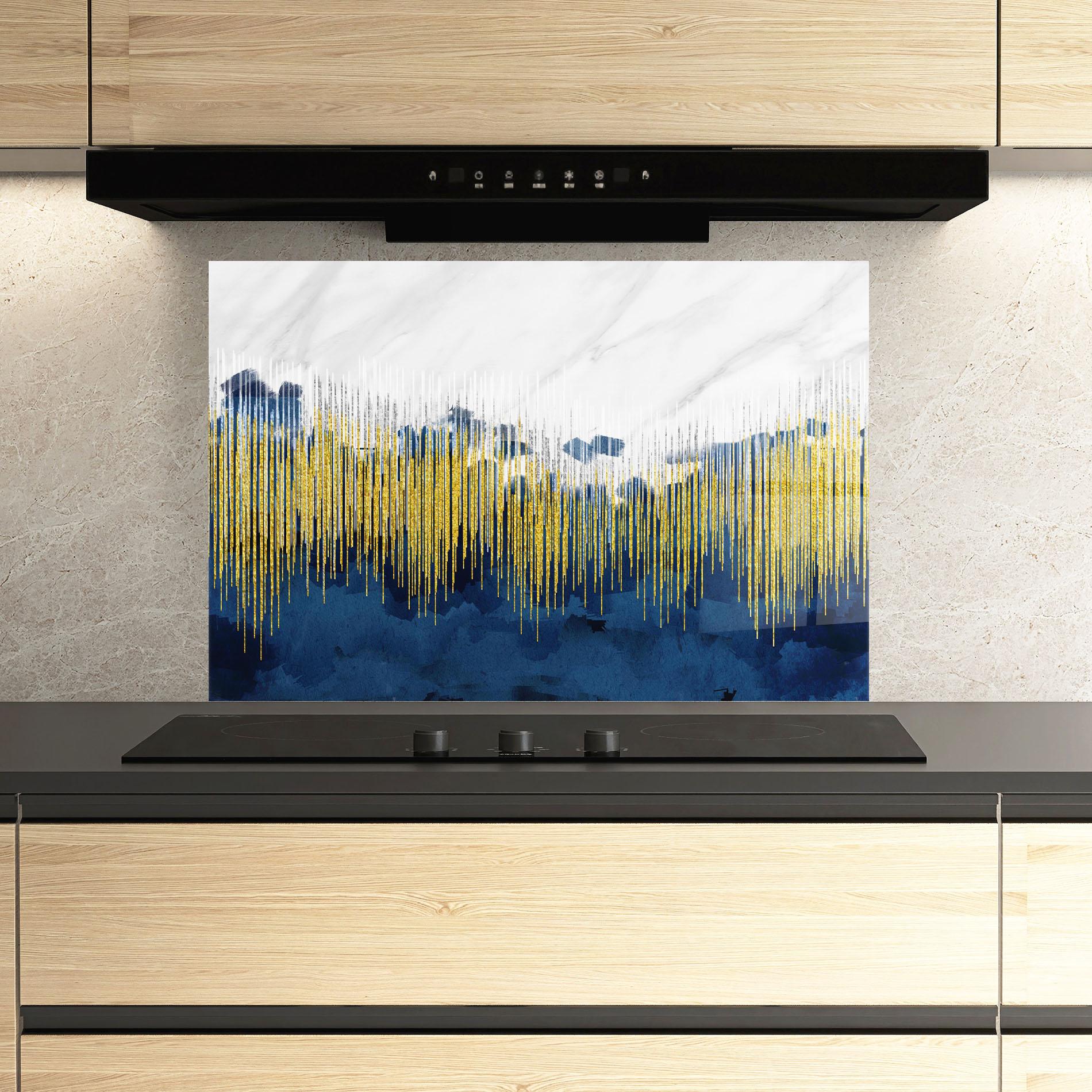 Panou Sticla Bucatarie Abstract Marble Art mockup 3