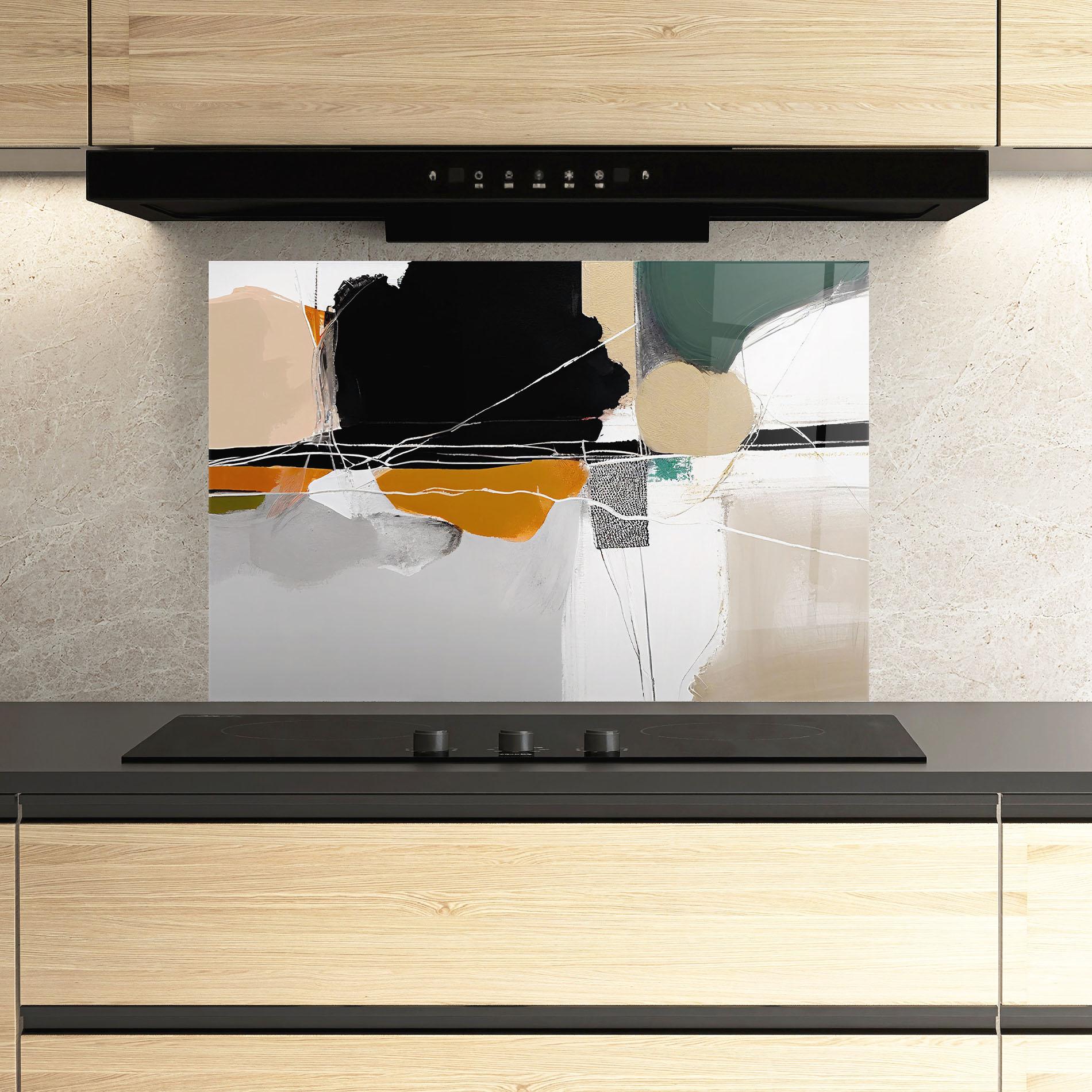 Panou Sticla Bucatarie Abstract Ornament Prints mockup 3