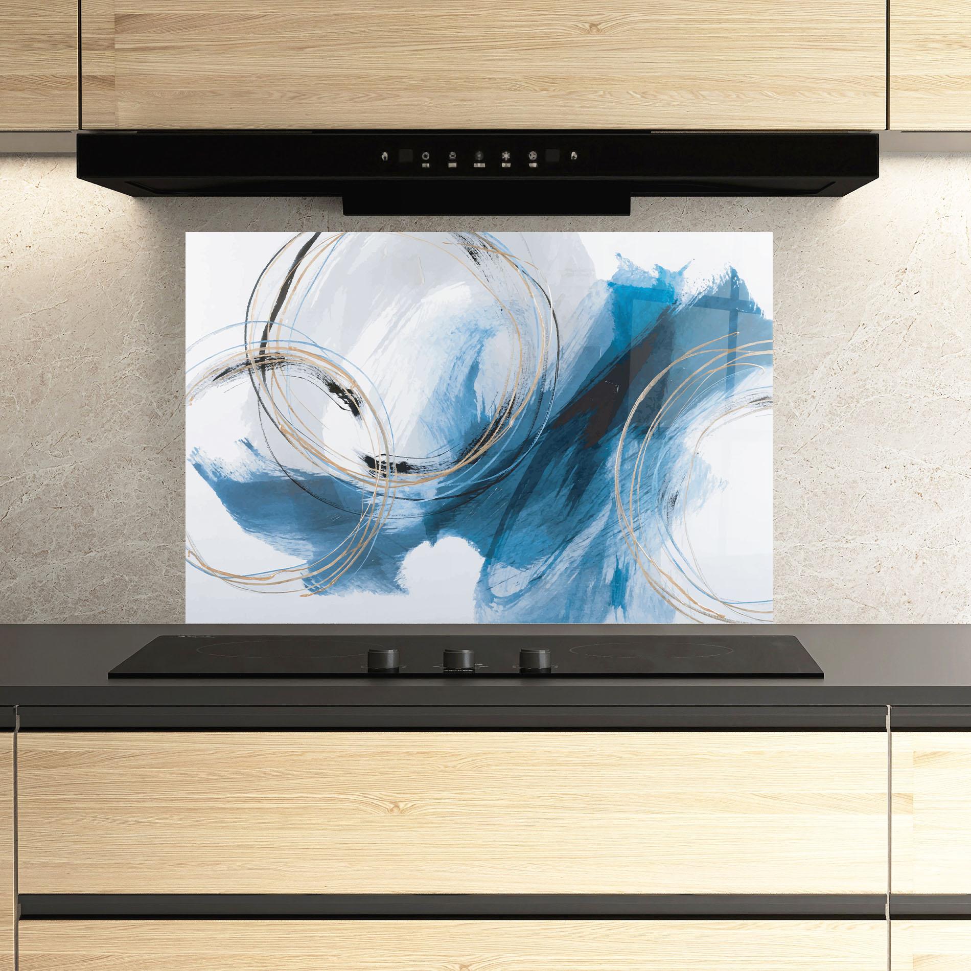 Panou Sticla Bucatarie Beautiful Abstract Painting mockup 3