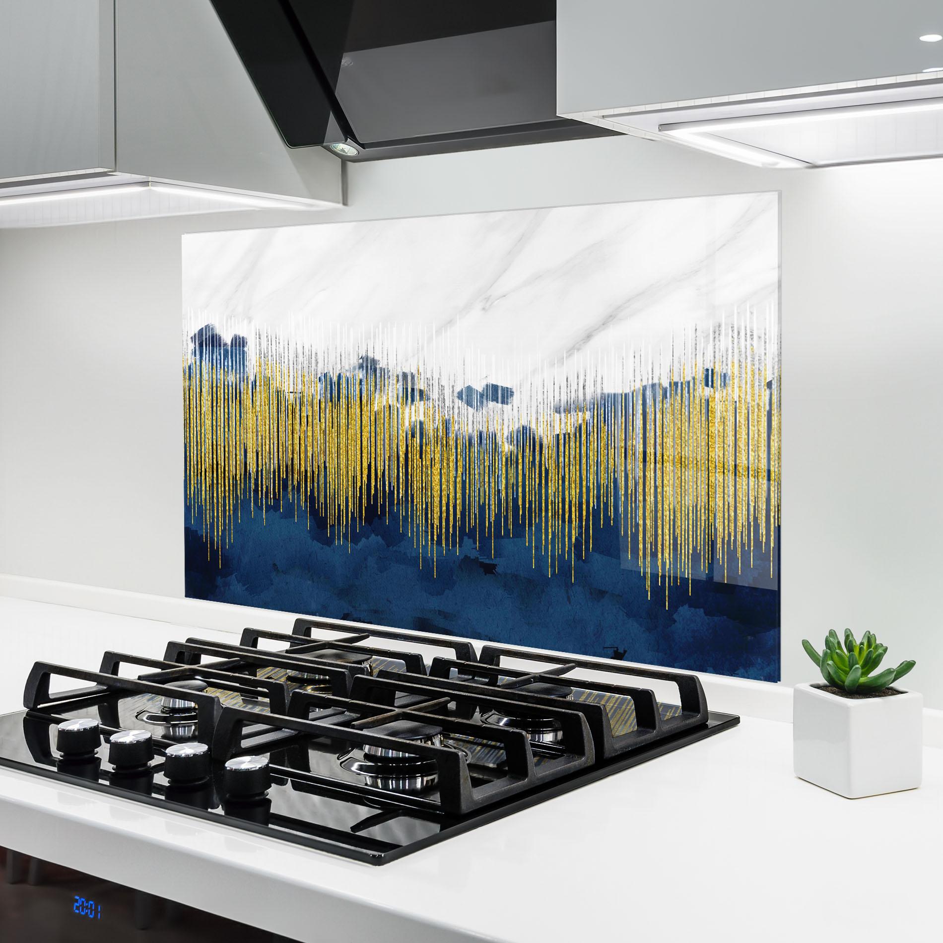 Panou Sticla Bucatarie Abstract Marble Art mockup 6