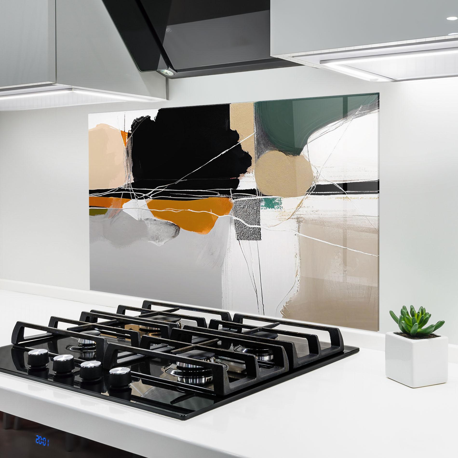 Panou Sticla Bucatarie Abstract Ornament Prints mockup 6