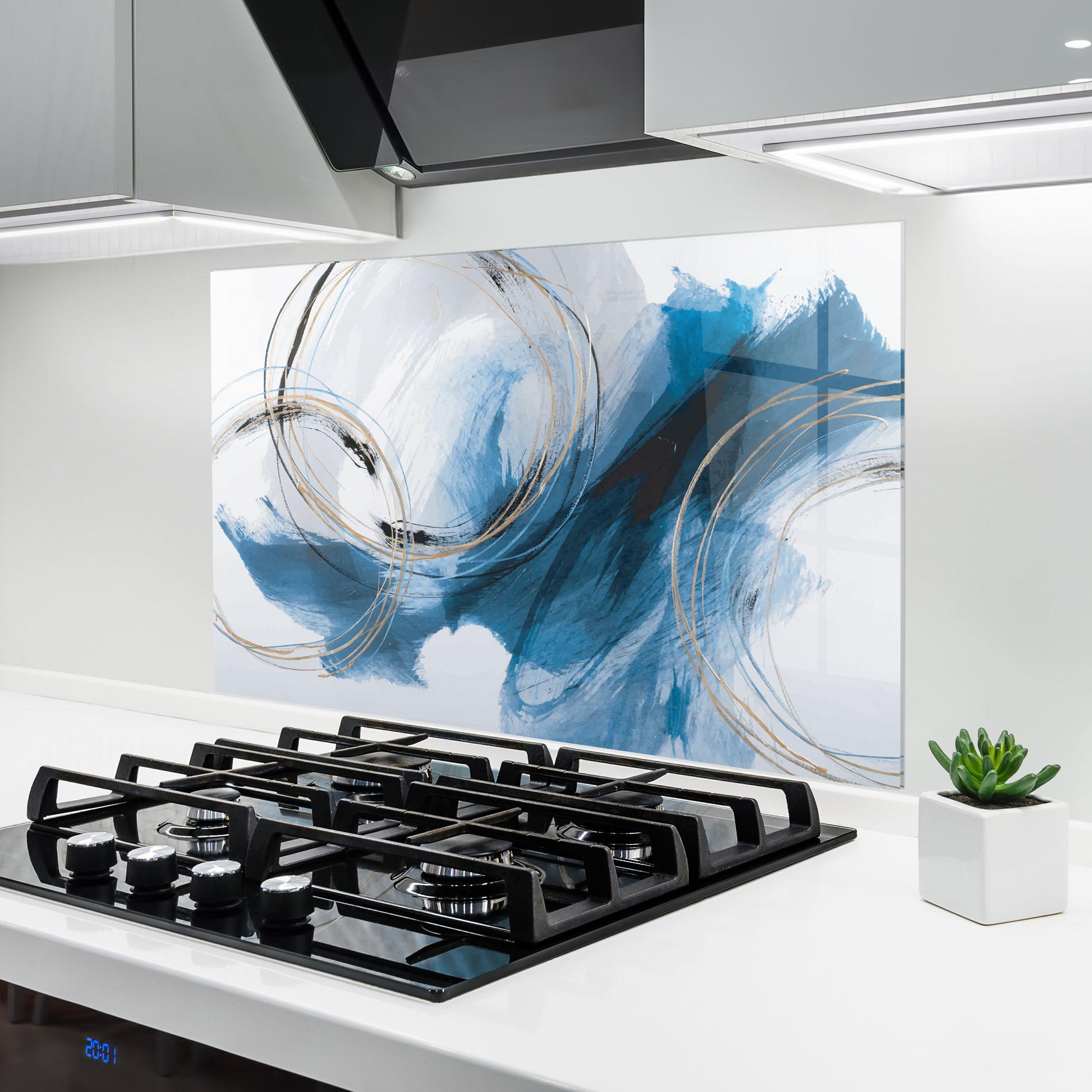 Panou Sticla Bucatarie Beautiful Abstract Painting mockup 6