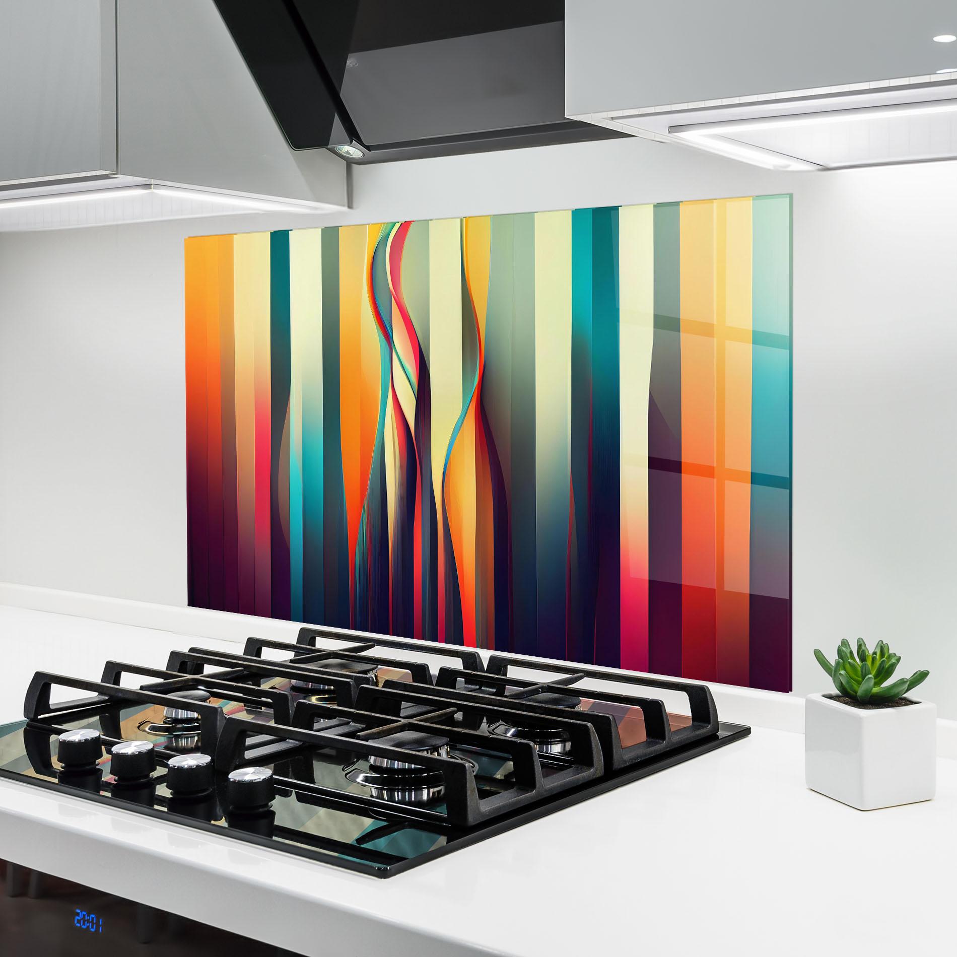 Panou Sticla Bucatarie Colorful Geometric Background mockup 6