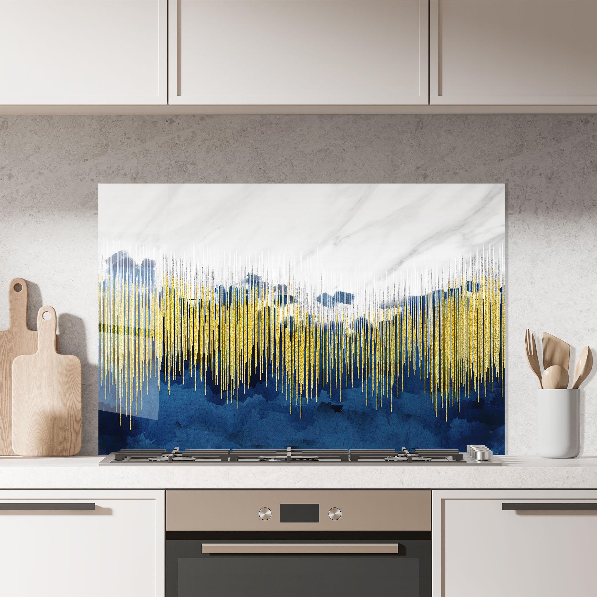 Panou Sticla Bucatarie Abstract Marble Art mockup 7