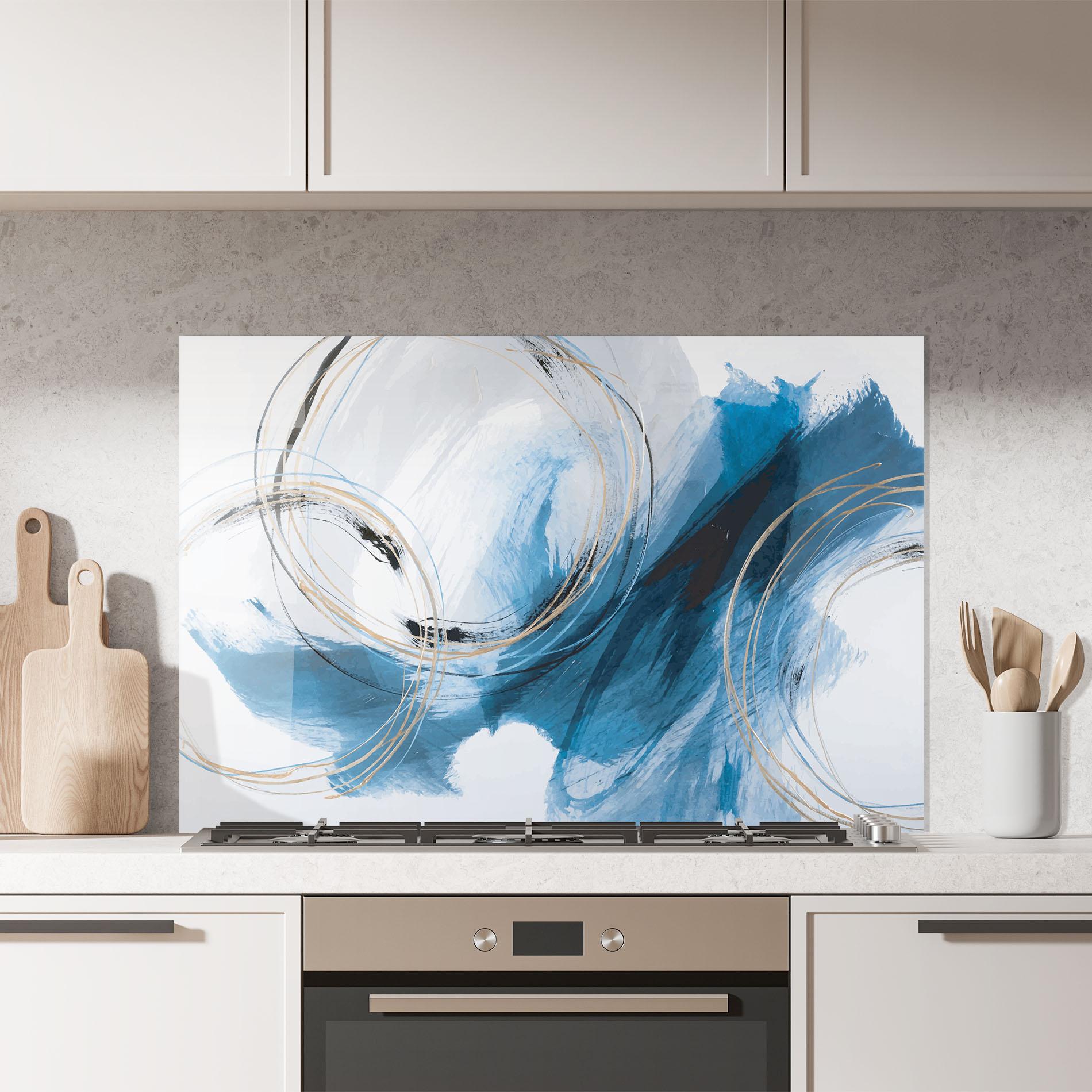 Panou Sticla Bucatarie Beautiful Abstract Painting mockup 7