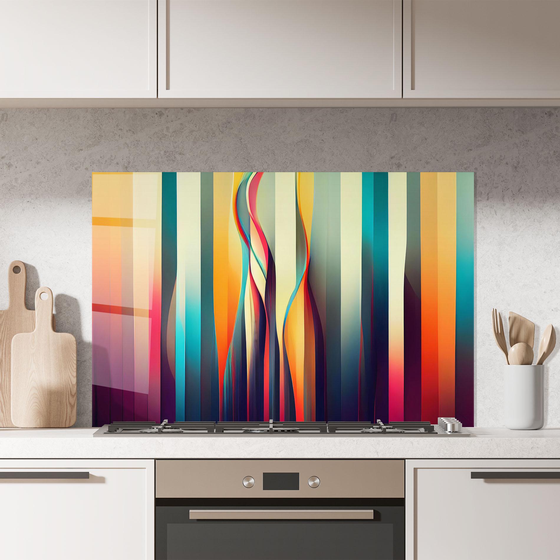 Panou Sticla Bucatarie Colorful Geometric Background mockup 7