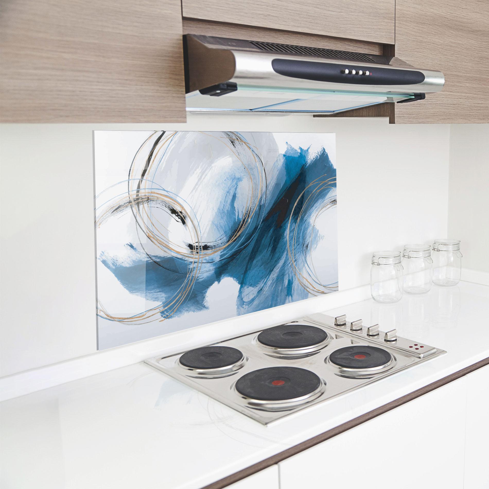 Panou Sticla Bucatarie Beautiful Abstract Painting mockup 8