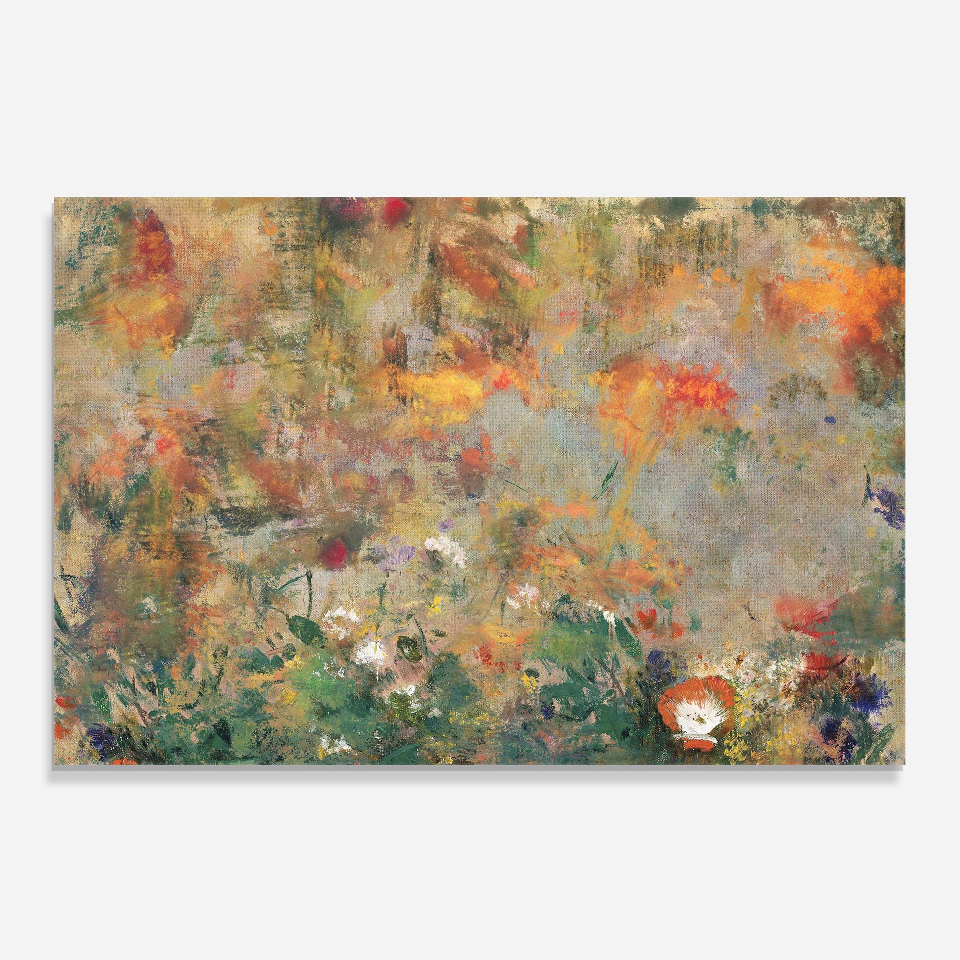 Panou Sticla Bucatarie Abstract Flowers mockup 0