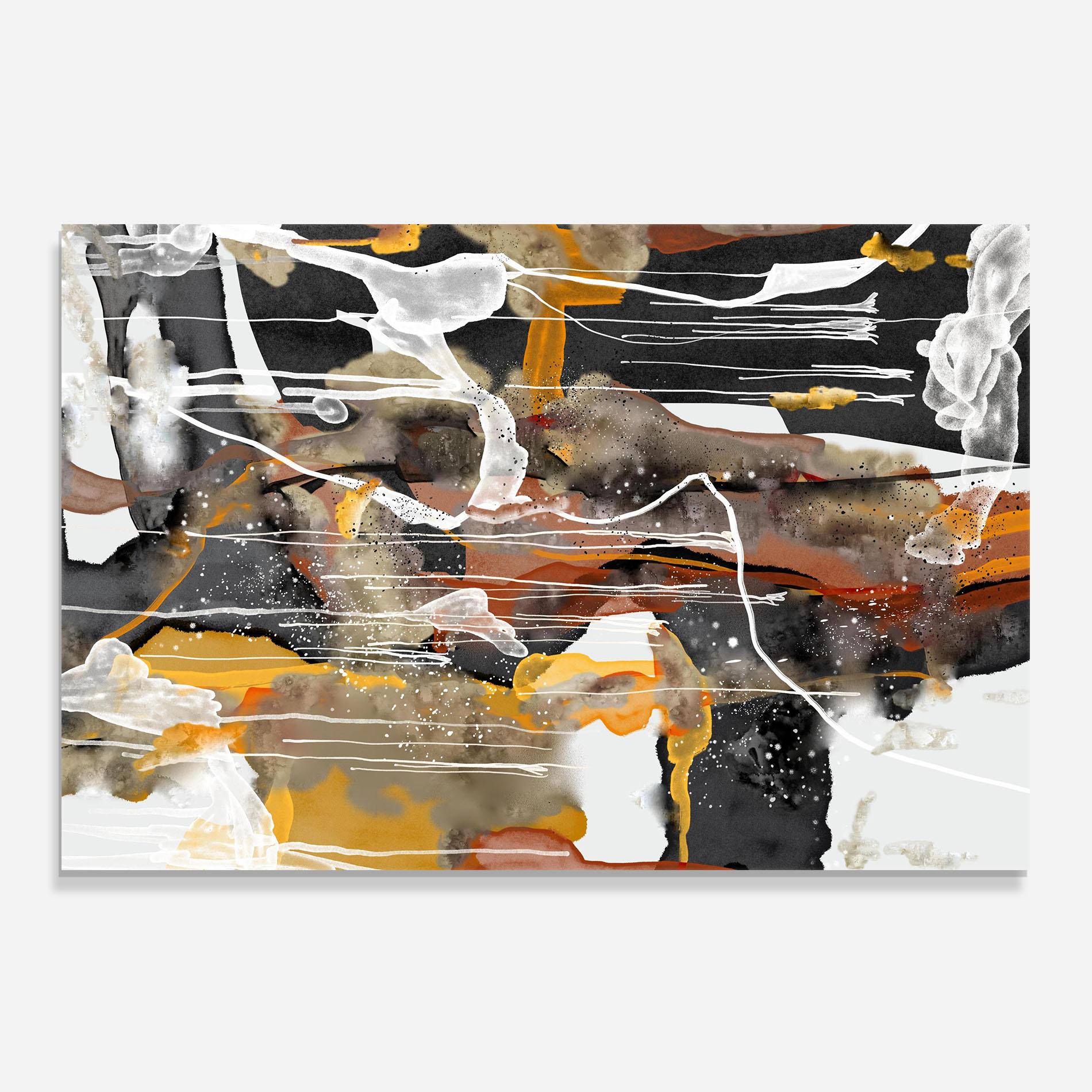 Panou Sticla Bucatarie Abstract Water Colors mockup 0