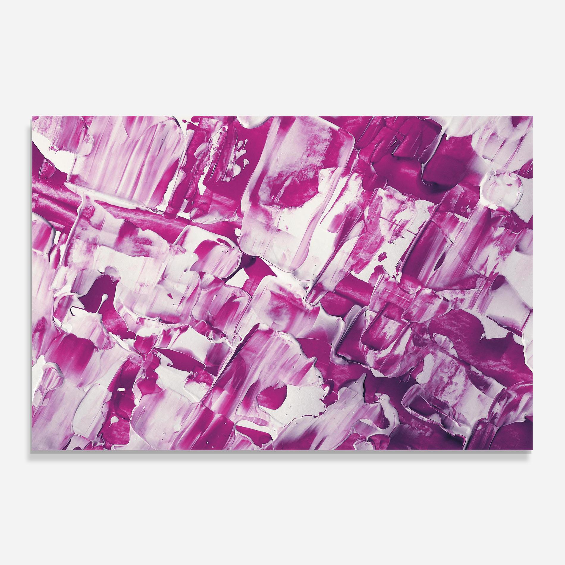 Panou Sticla Bucatarie Abstract White And Pink mockup 0