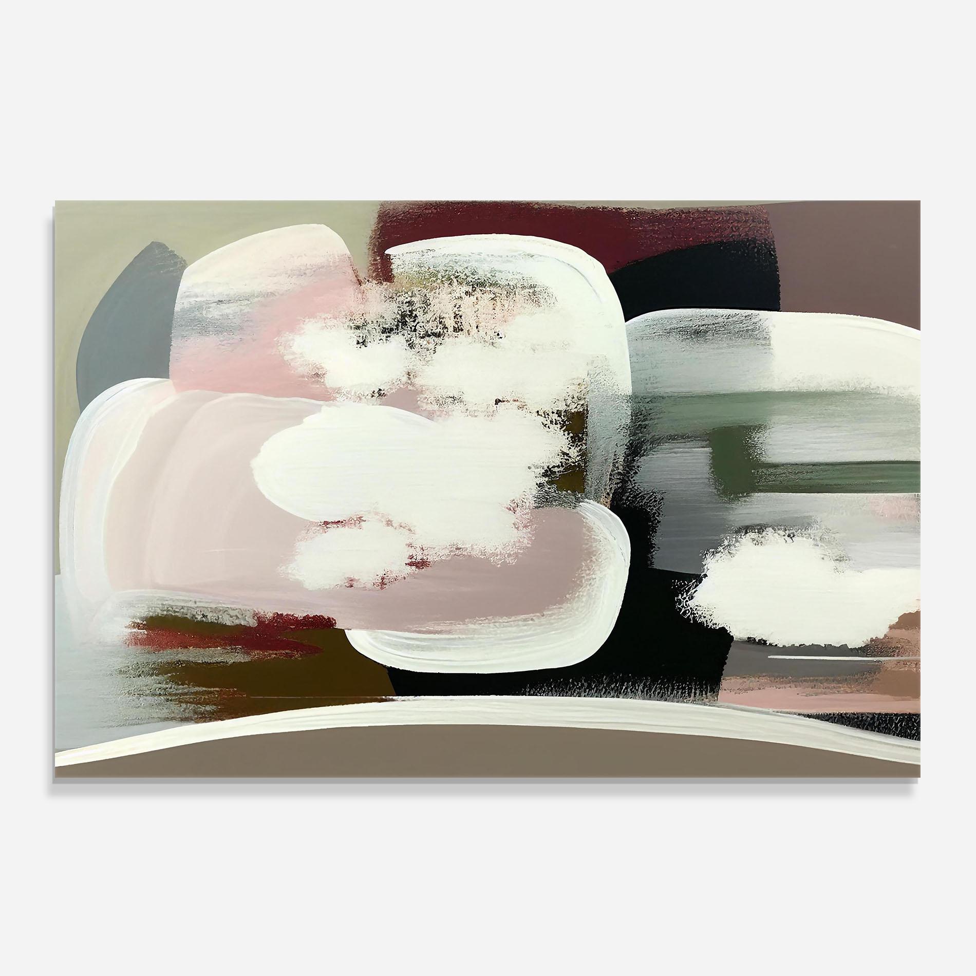 Panou Sticla Bucatarie Abstract White Clouds mockup 0