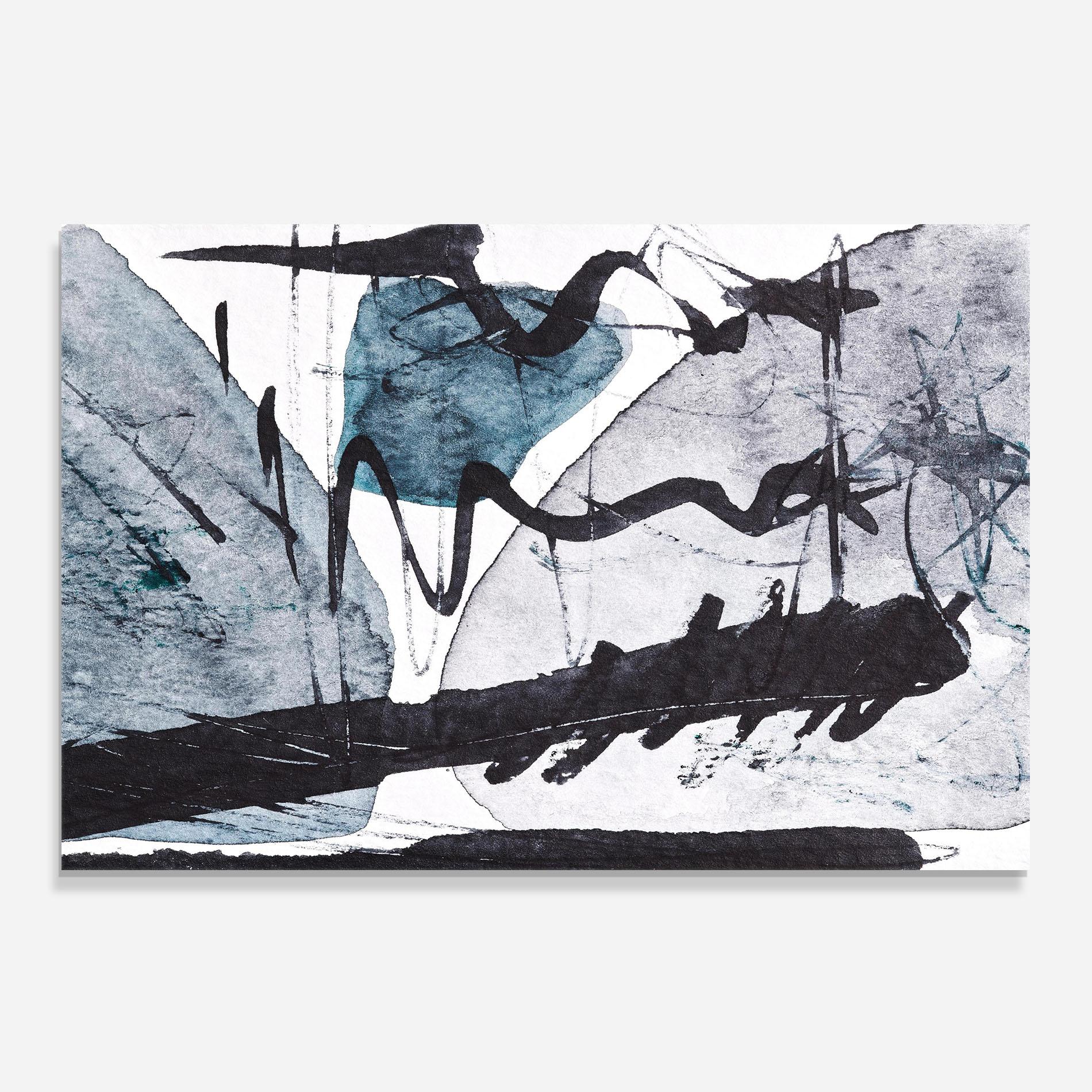 Panou Sticla Bucatarie Black Grey Lines mockup 0