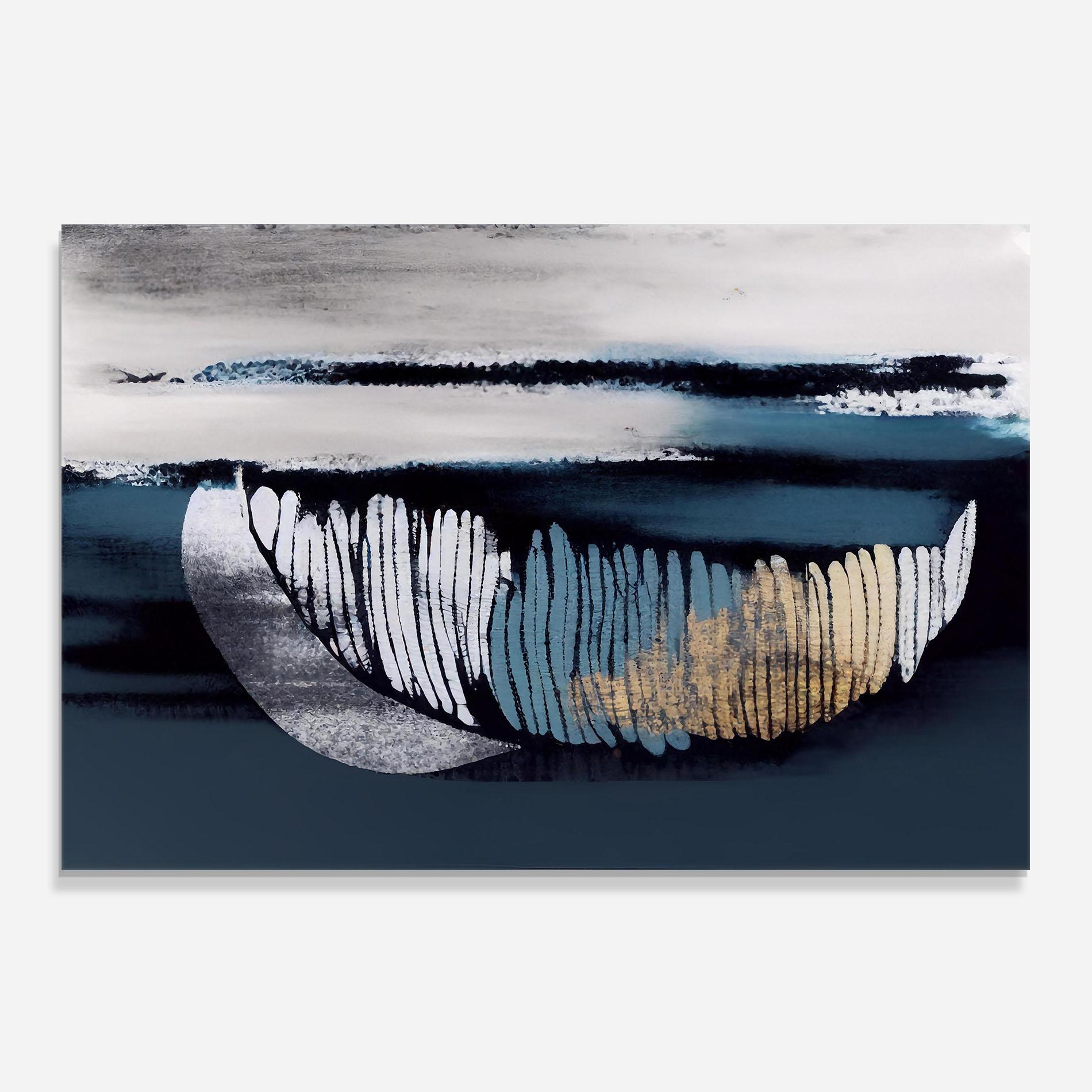 Panou Sticla Bucatarie Blue Feather mockup 0