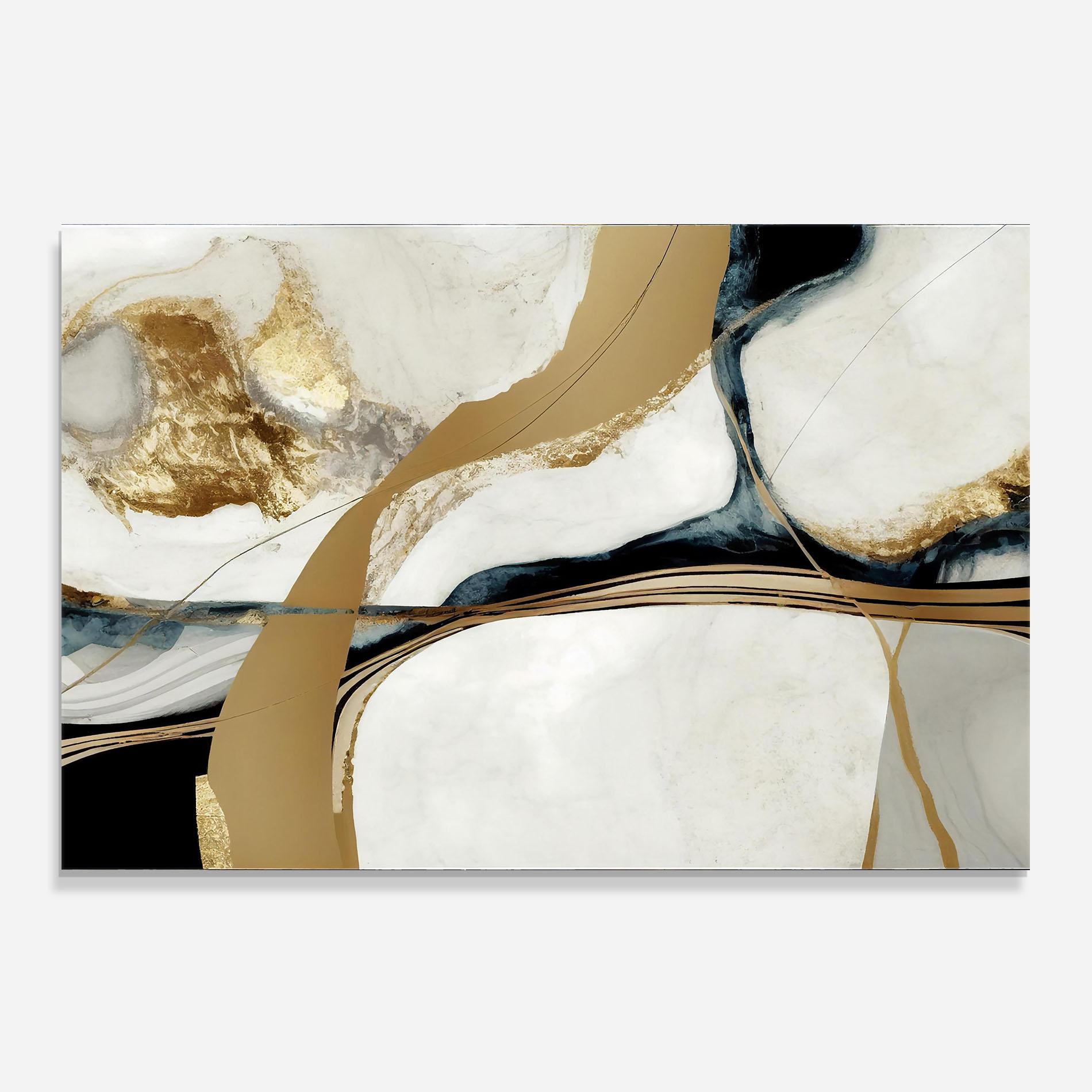 Panou Sticla Bucatarie Golden Blue Marble mockup 0