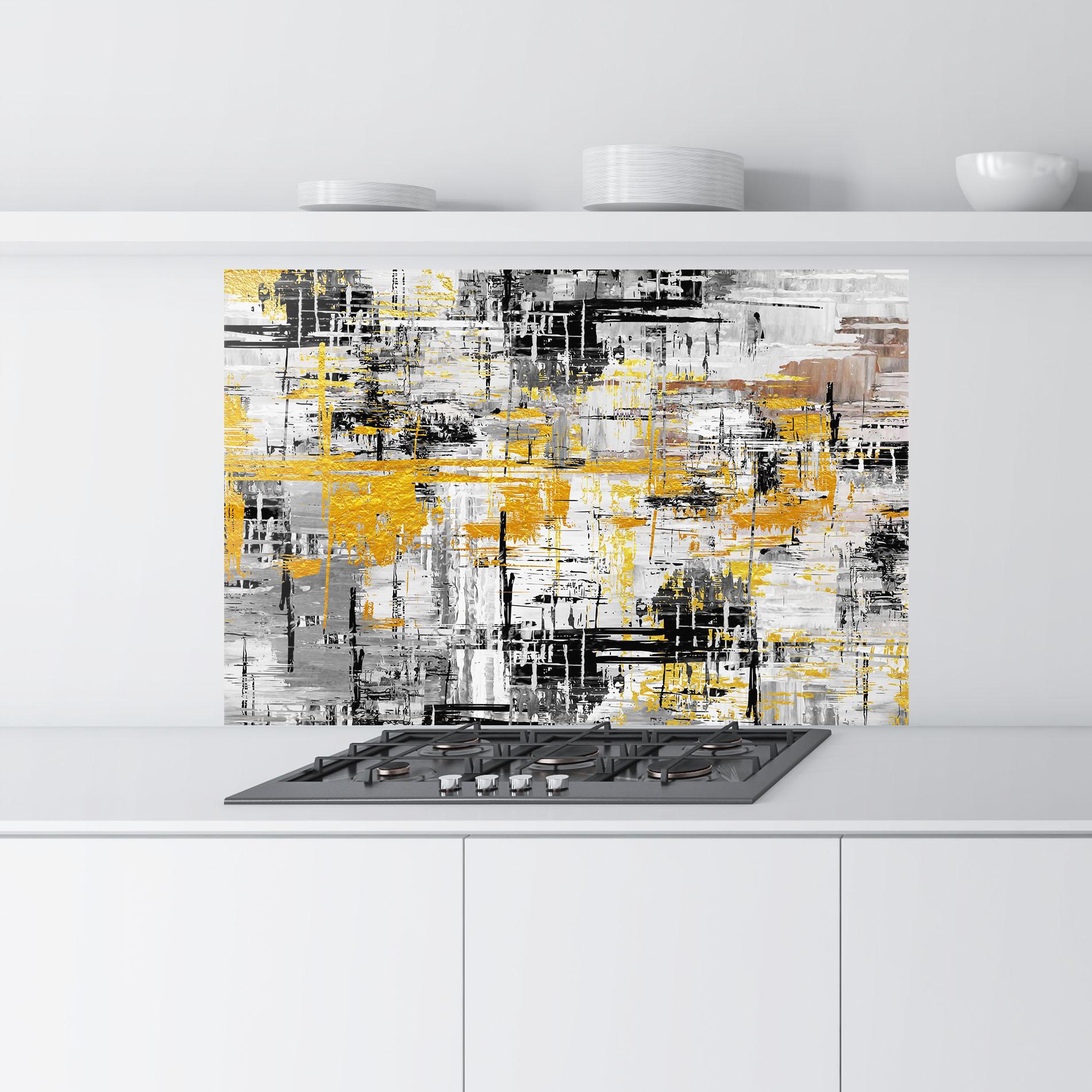 Panou Sticla Bucatarie Abstract Mix Color mockup 9