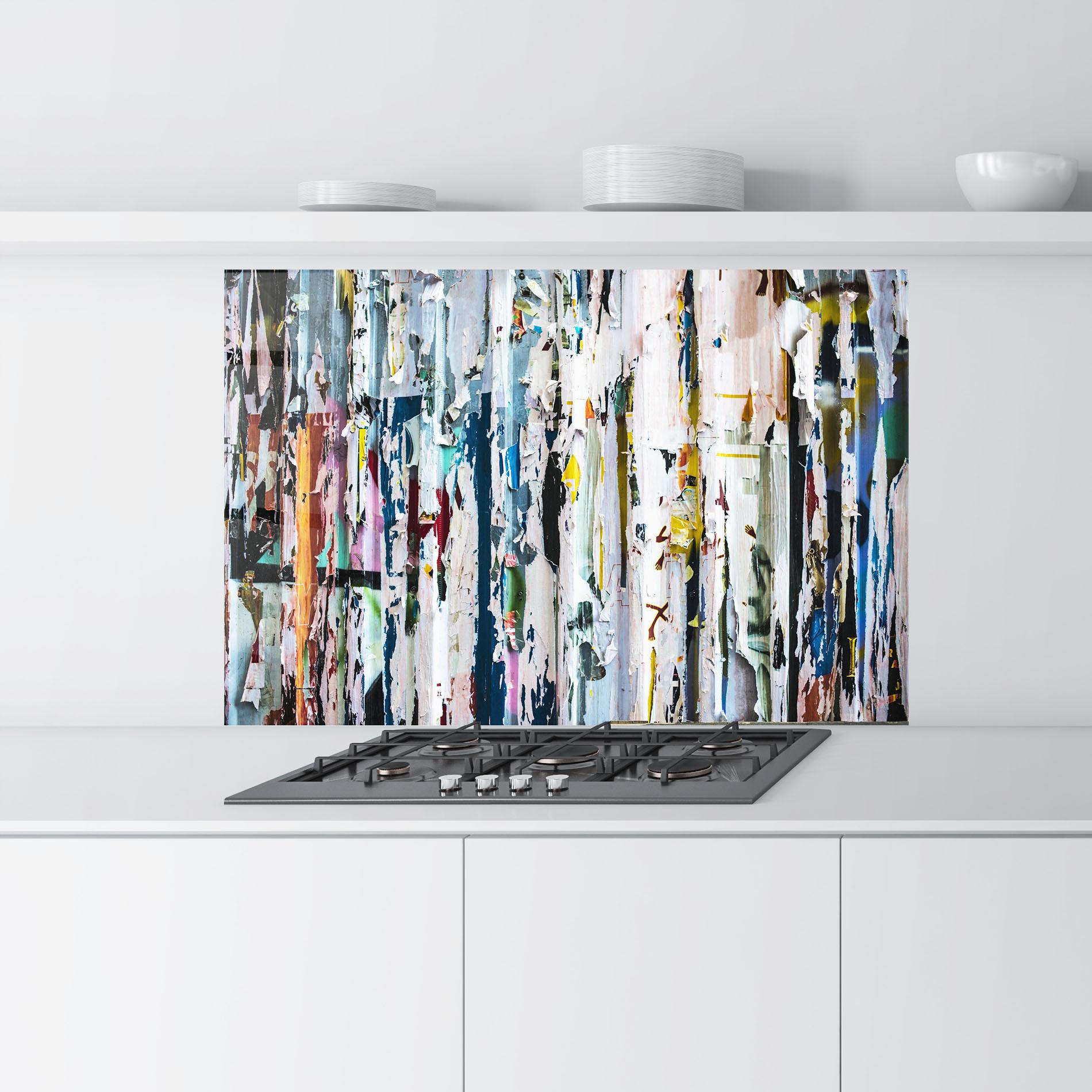 Panou Sticla Bucatarie Abstract Torn Paper mockup 9