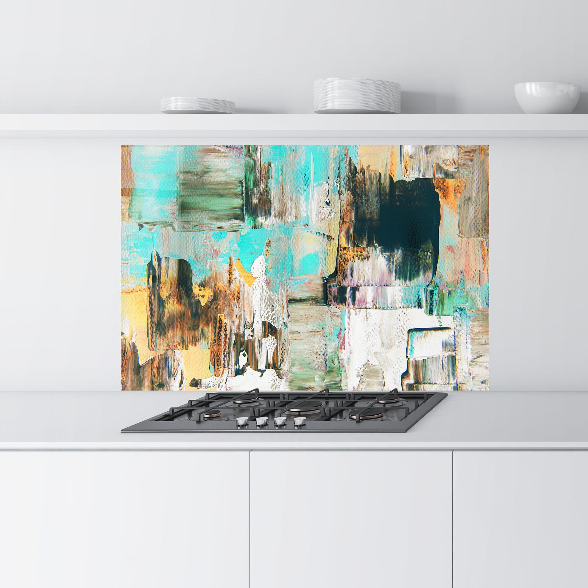 Panou Sticla Bucatarie Acrylic Textured Paint mockup 9