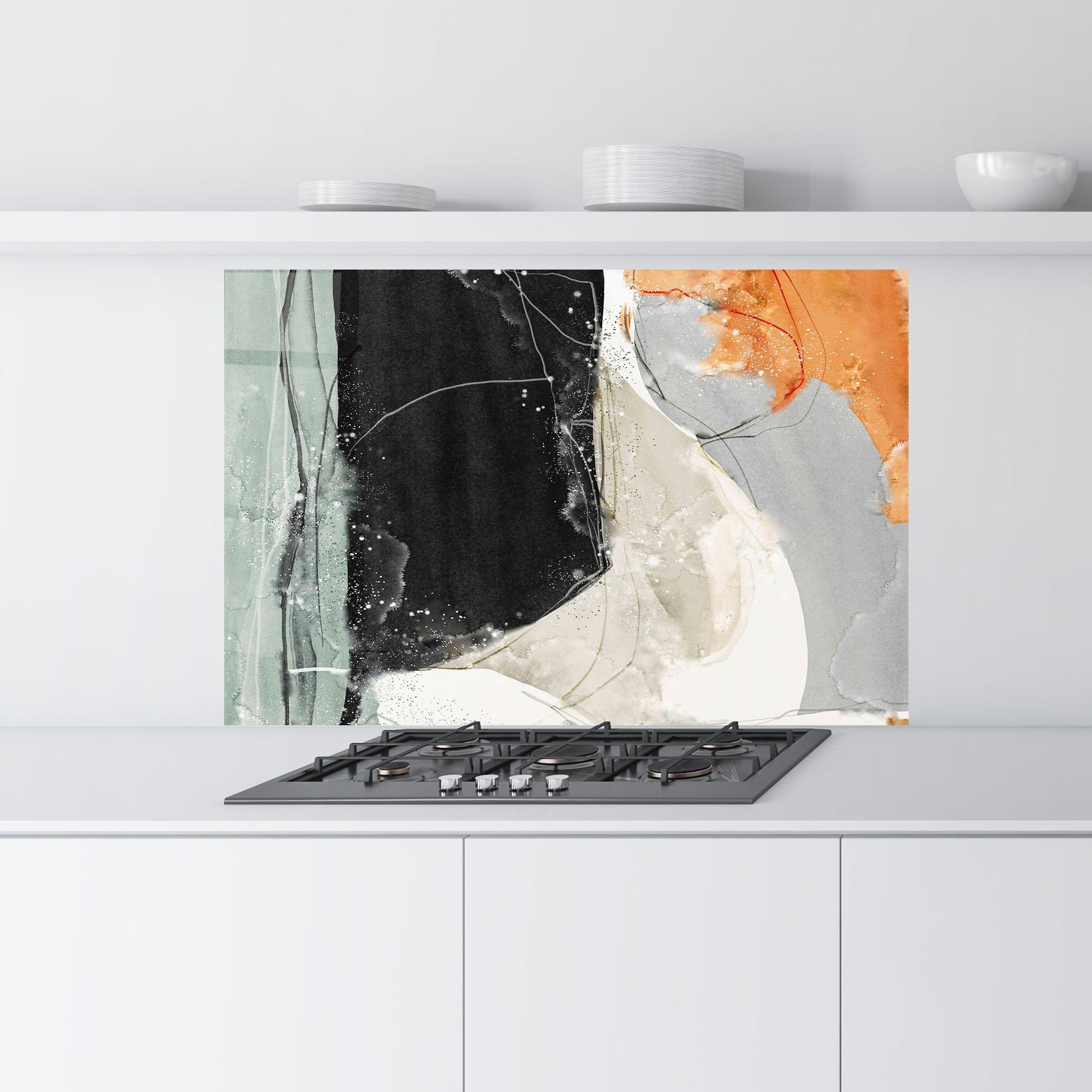 Panou Sticla Bucatarie Beautiful White Drops mockup 9