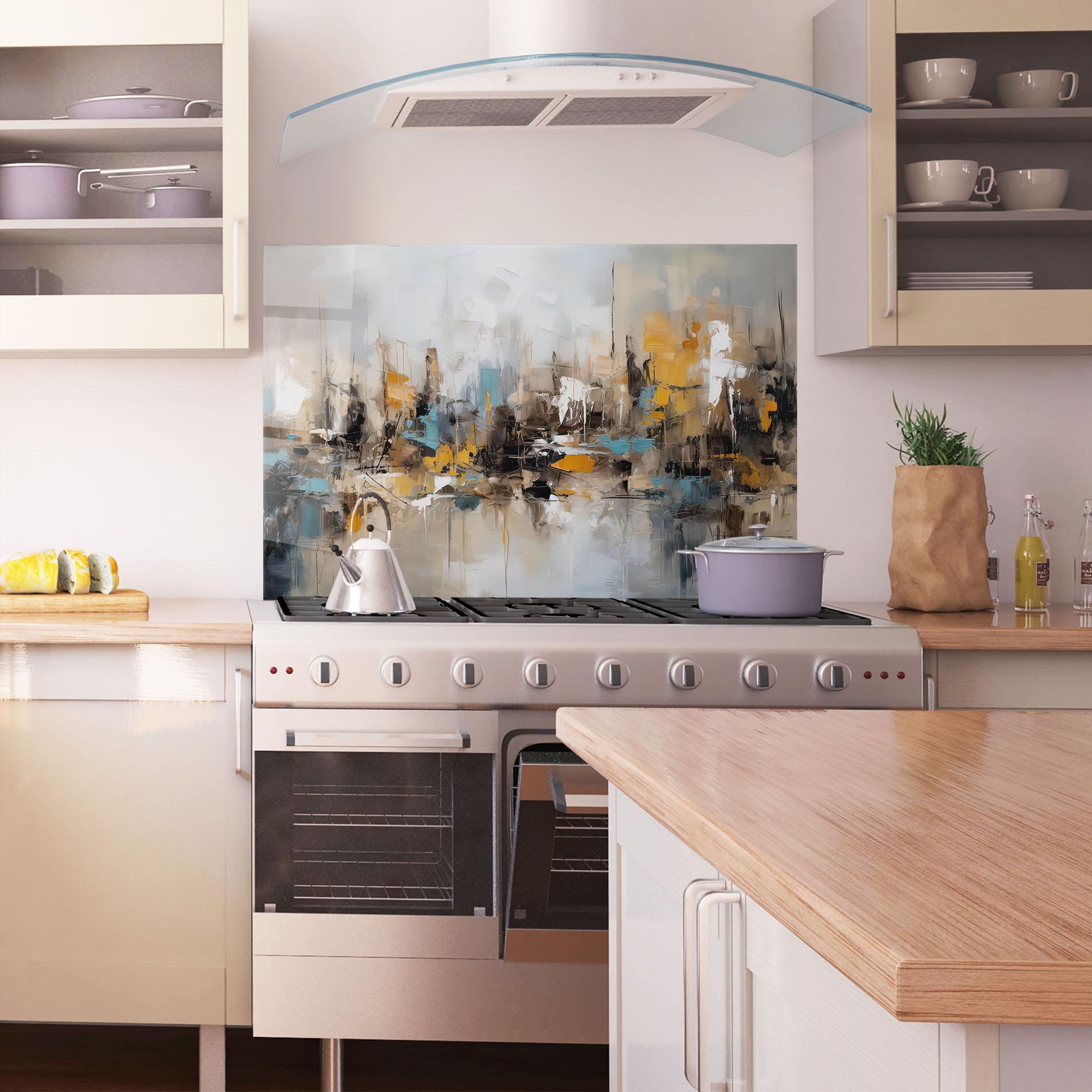 Panou Sticla Bucatarie Abstract Los Angeles mockup 1