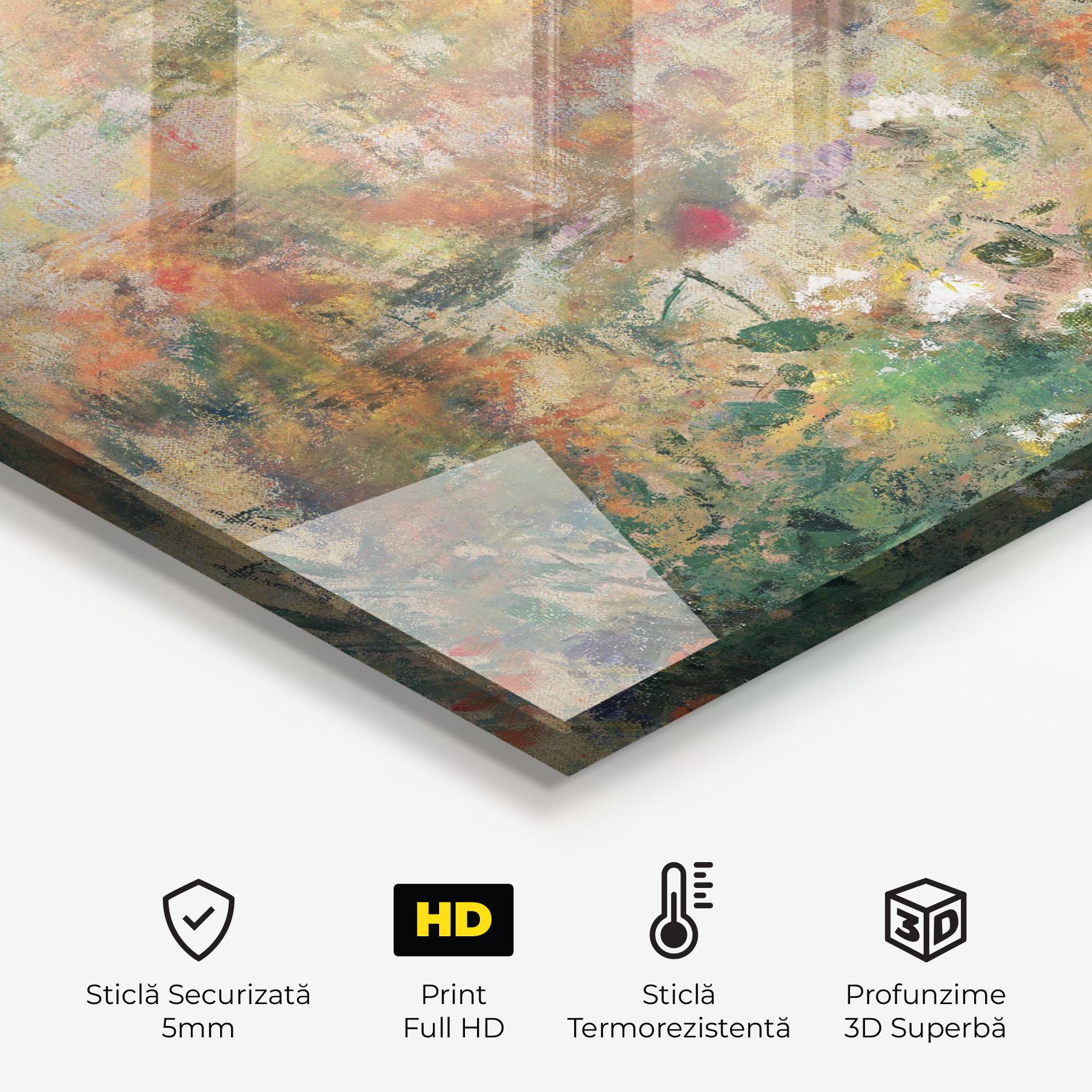 Panou Sticla Bucatarie Abstract Flowers mockup 2