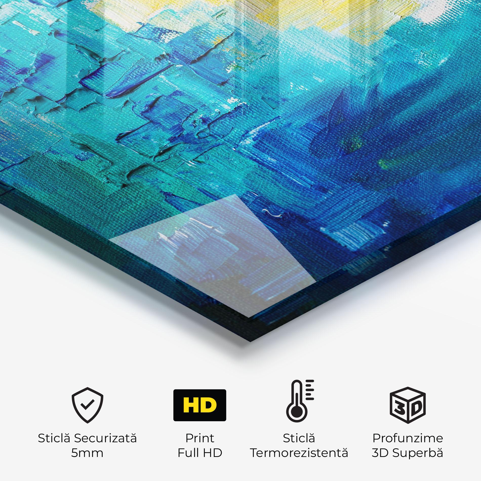 Panou Sticla Bucatarie Abstract Hand Mark mockup 2